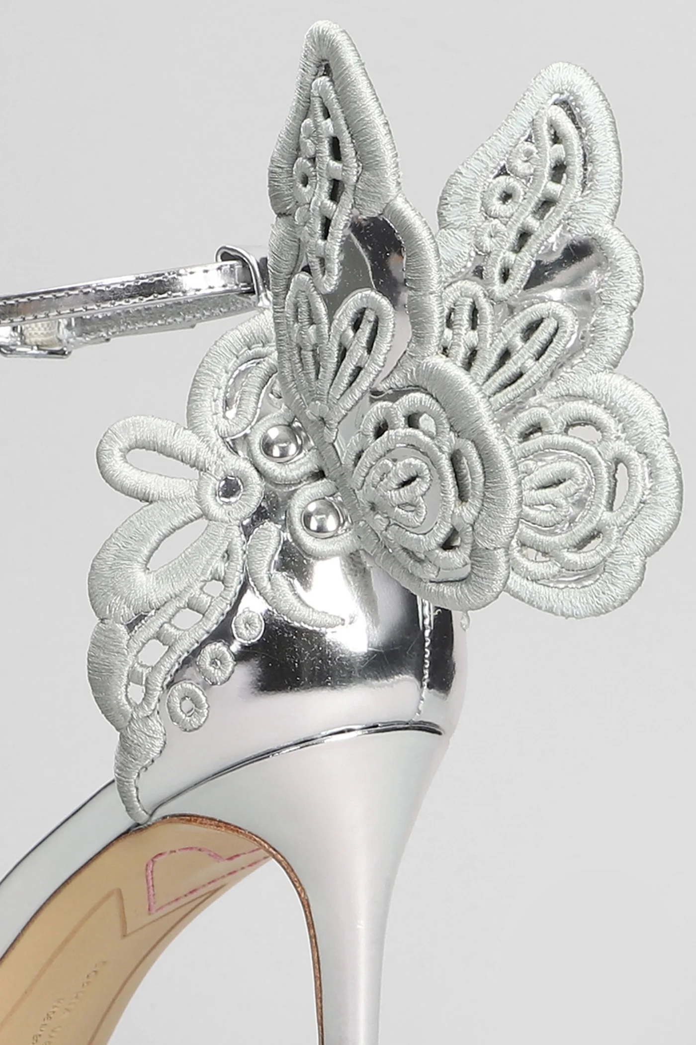 Chiara Sandals in silver leather - Image 10