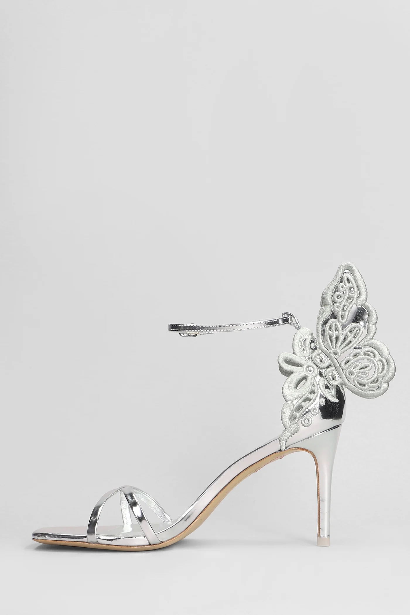 Chiara Sandals in silver leather - Image 3