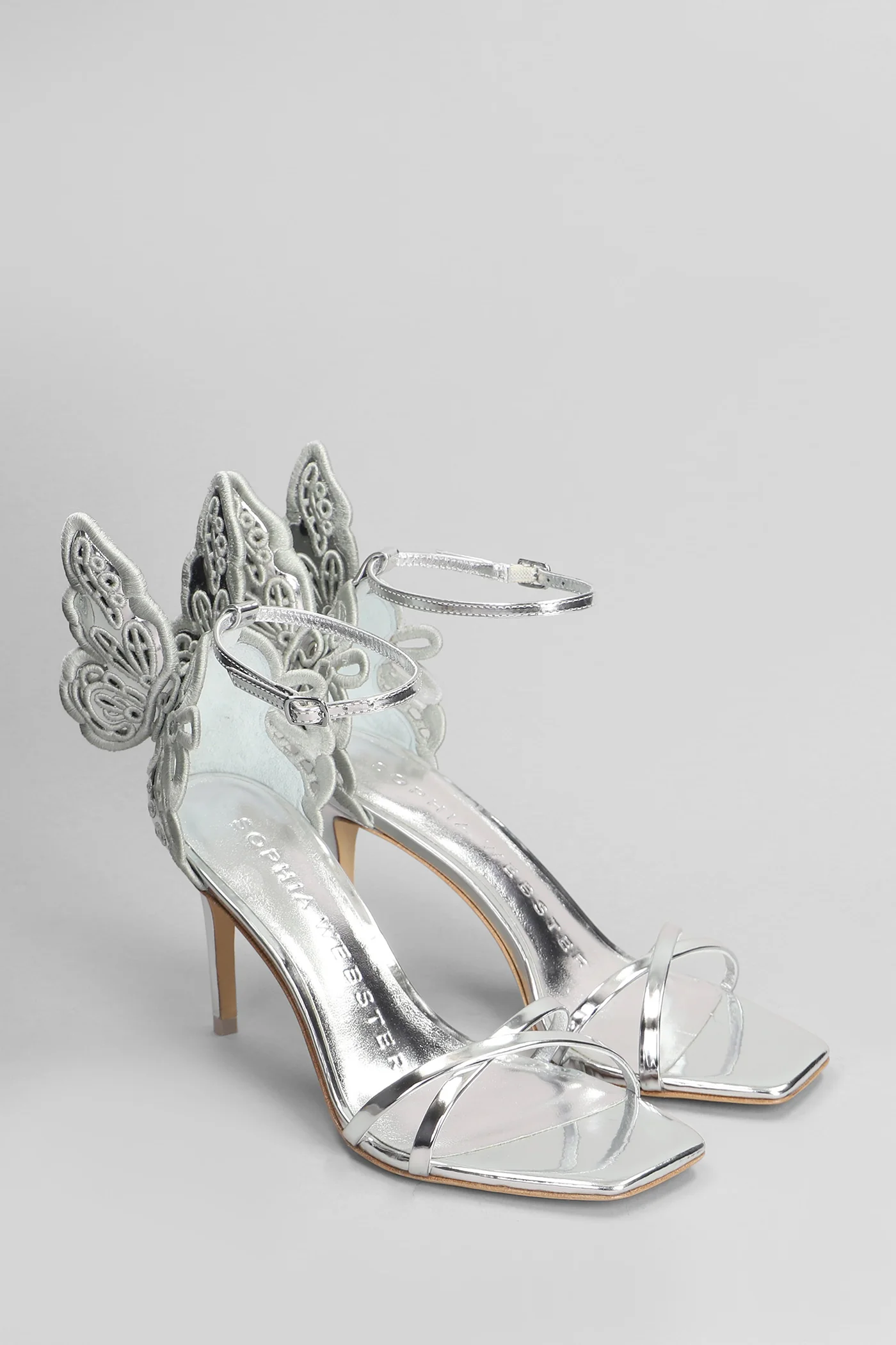 Chiara Sandals in silver leather - Image 7