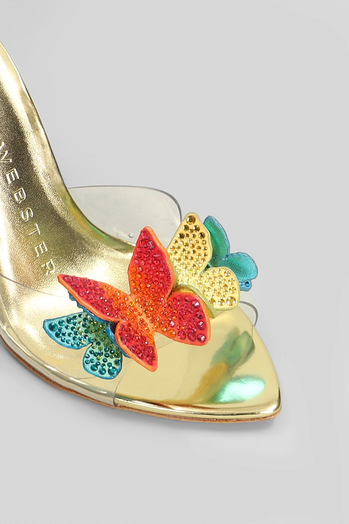 Vanessa Mule Slipper-Mule in gold leather - Image 5