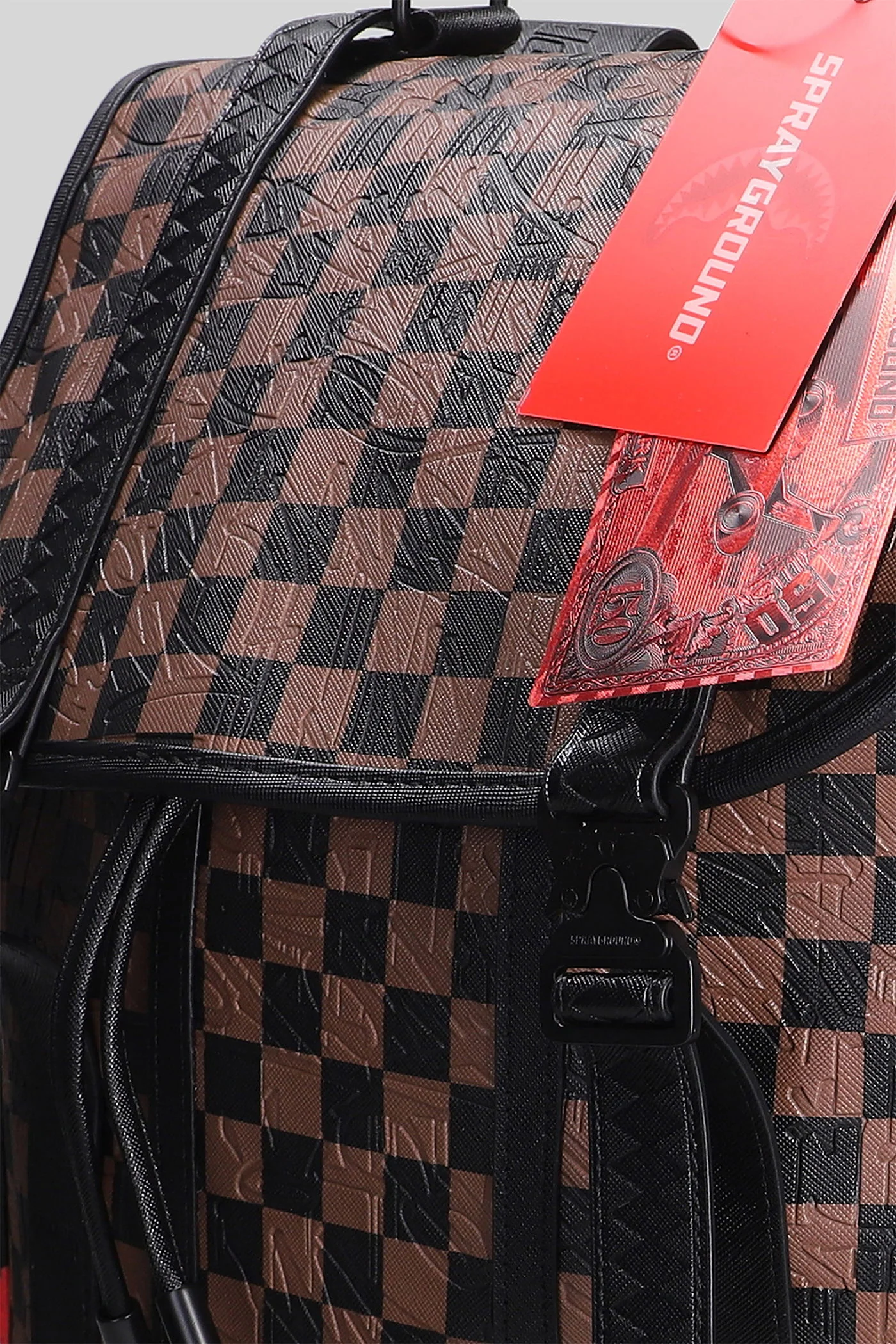 Check 2 monte carlo Backpack in brown PVC - Image 4