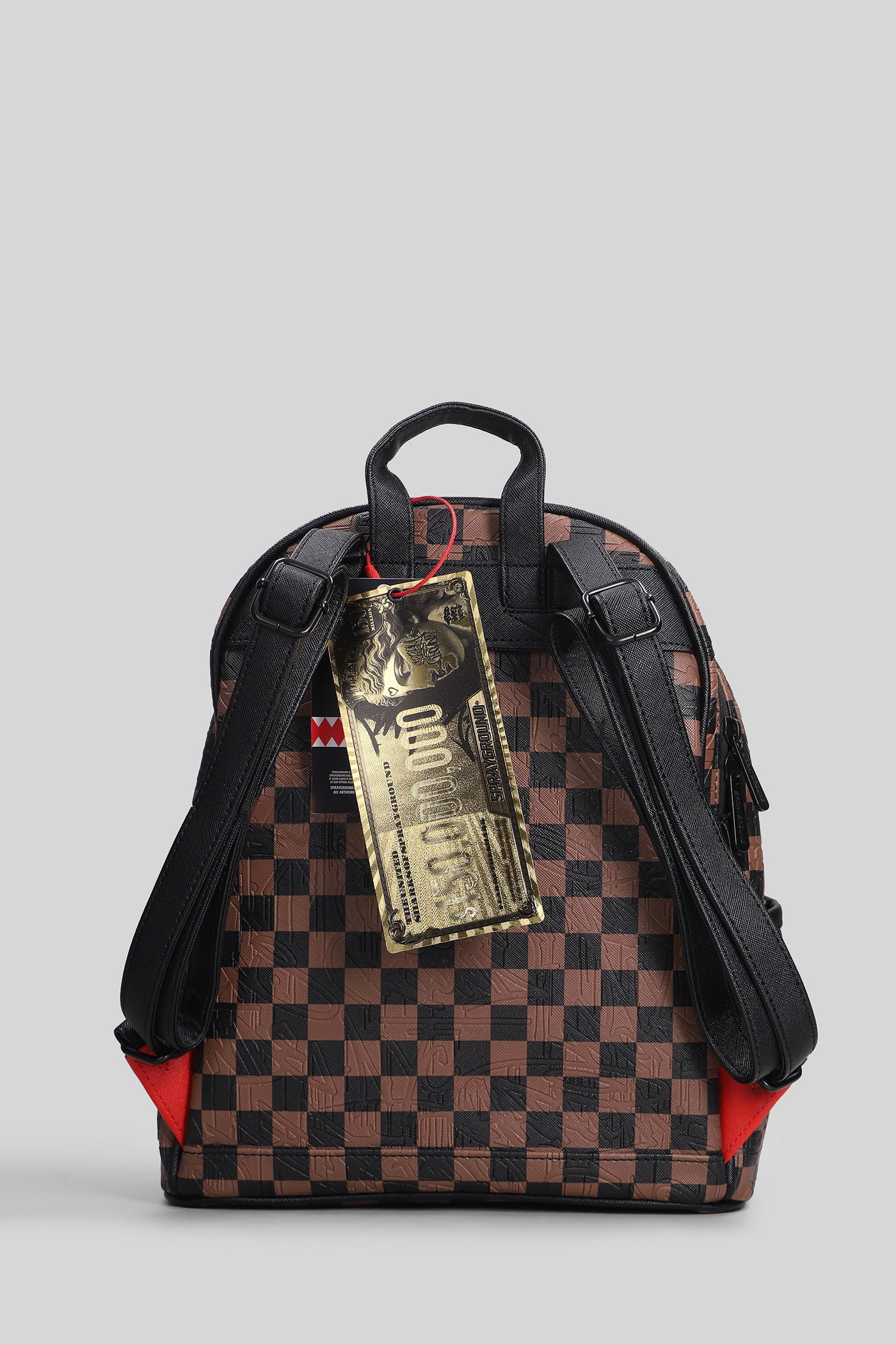 Check 2 savage Backpack in brown PVC - Image 3