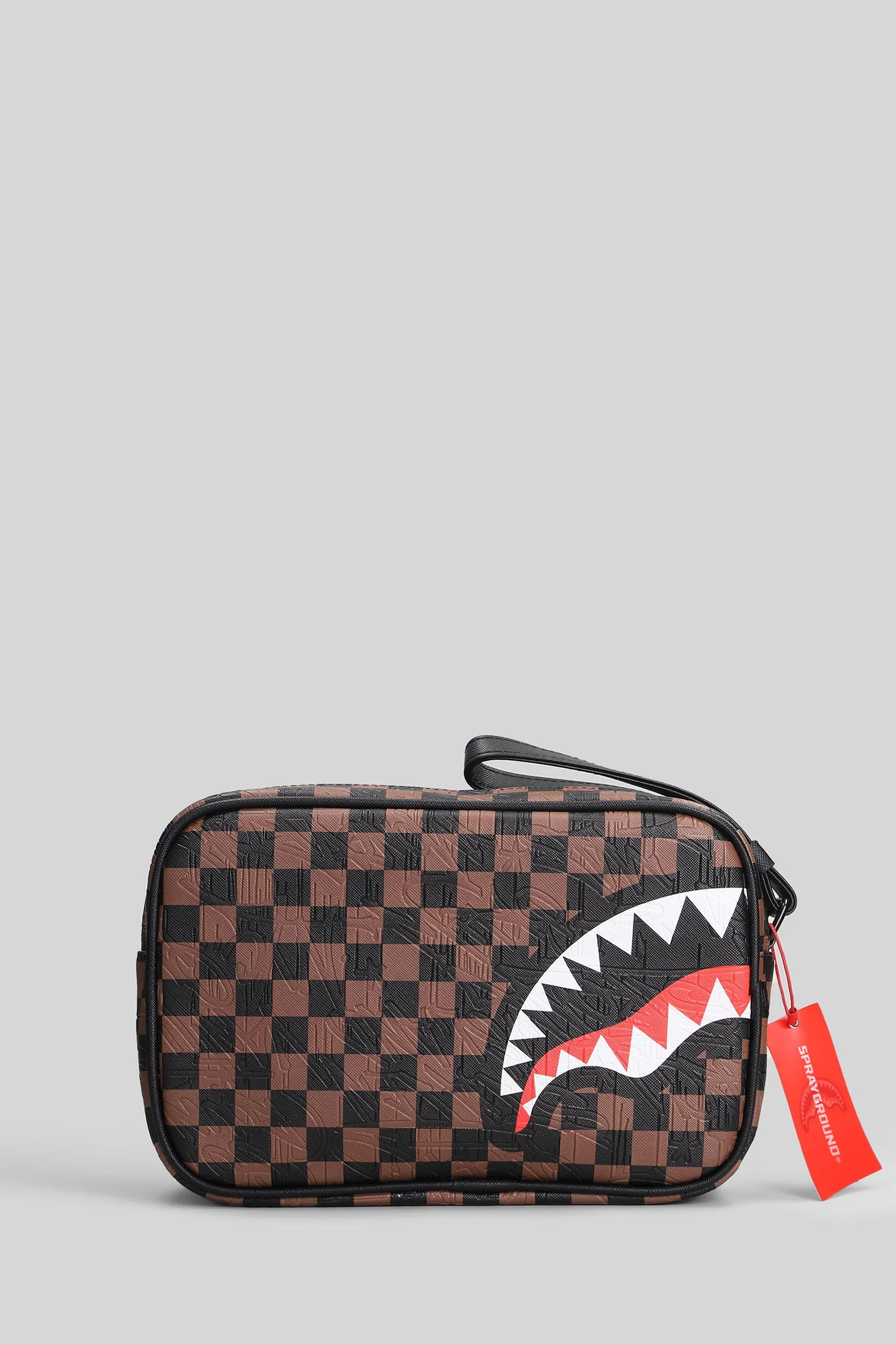Check 2 toiletry bag Clutch in brown PVC - Image 3