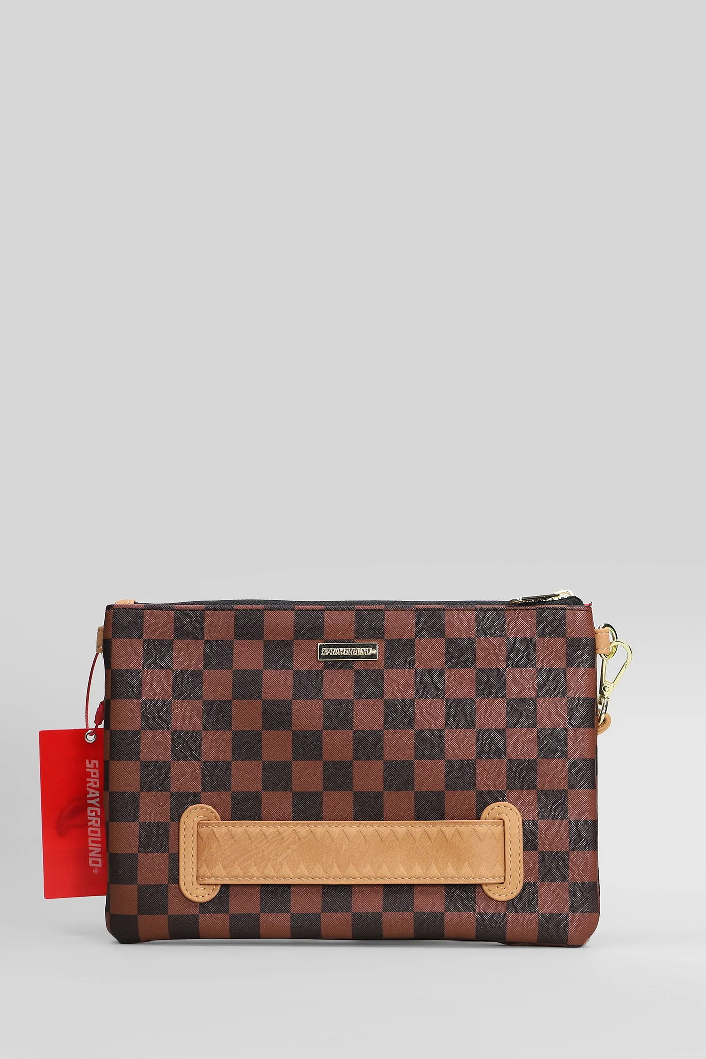 Clutch in brown PVC - Image 3