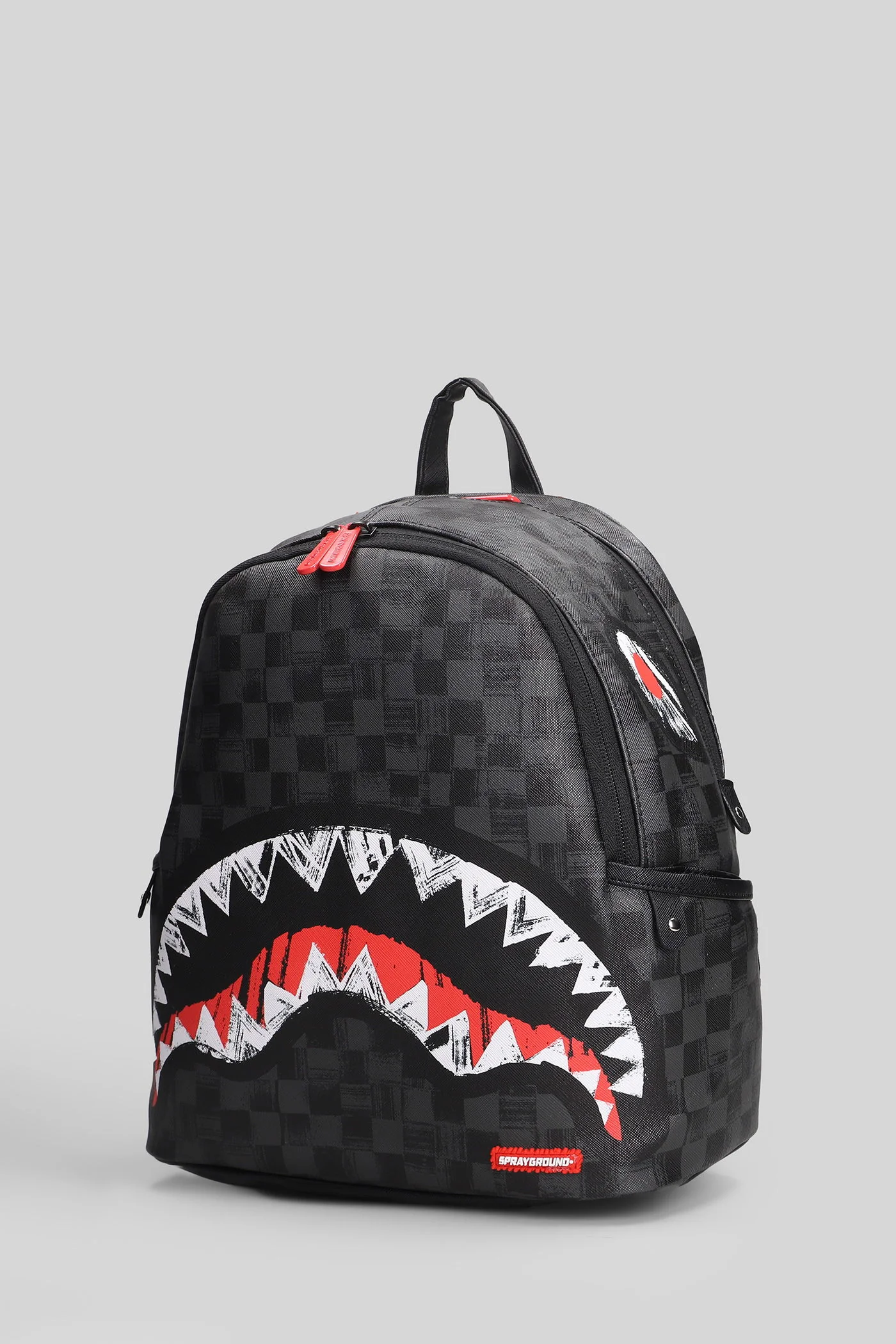 Scribble shark savag Backpack in black PVC - Image 2