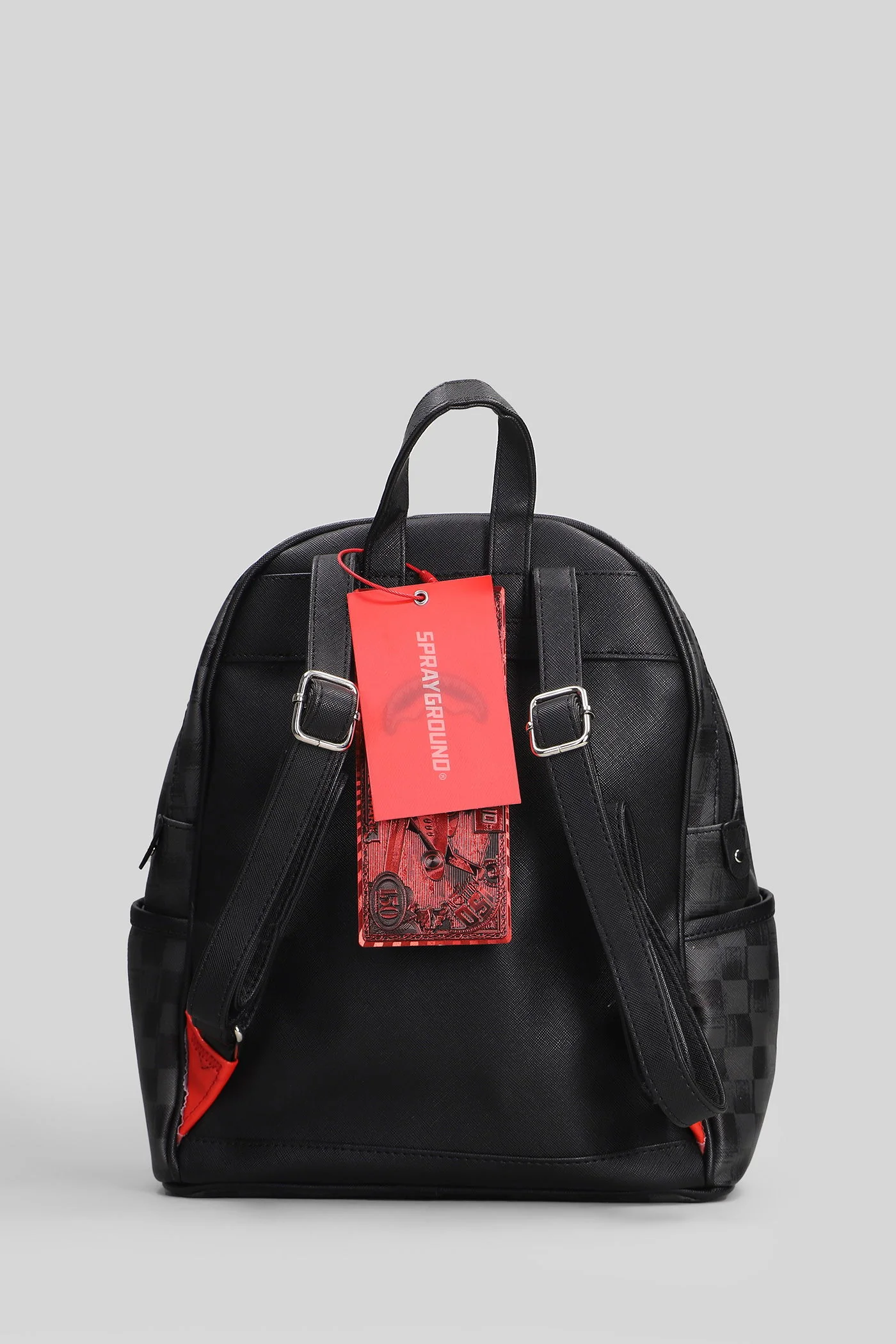 Scribble shark savag Backpack in black PVC - Image 3