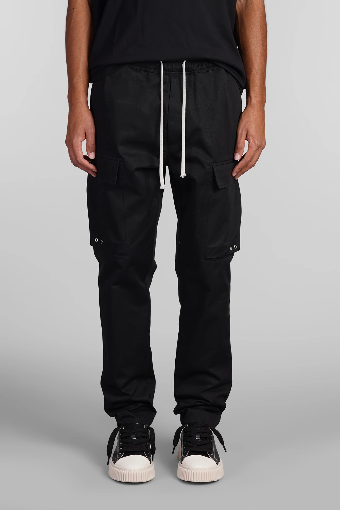 Courier Pants in black cotton