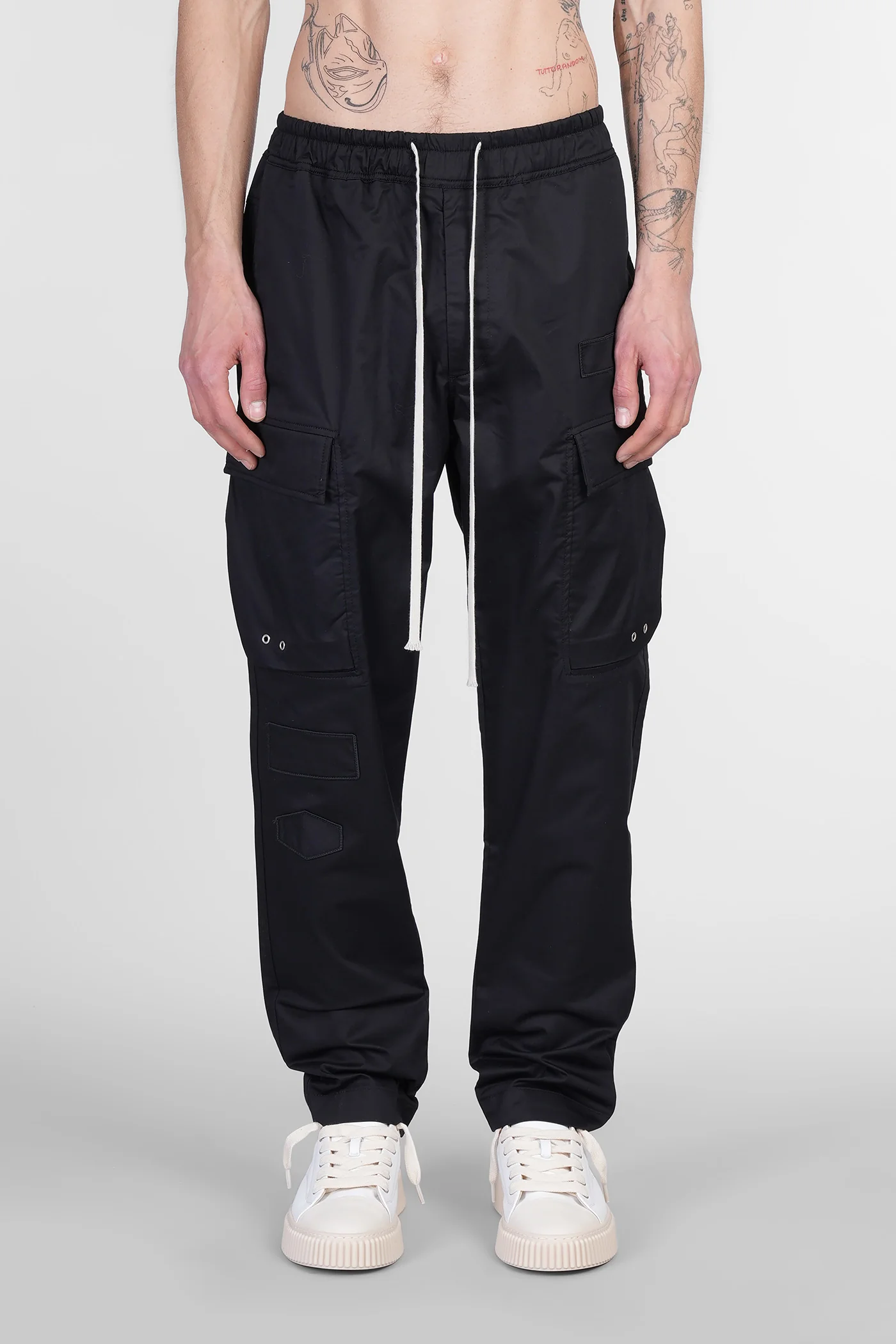 Courier Pants in black cotton