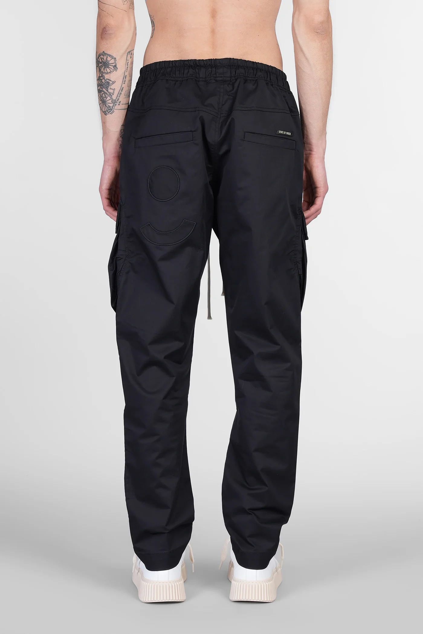 Courier Pants in black cotton - Image 3