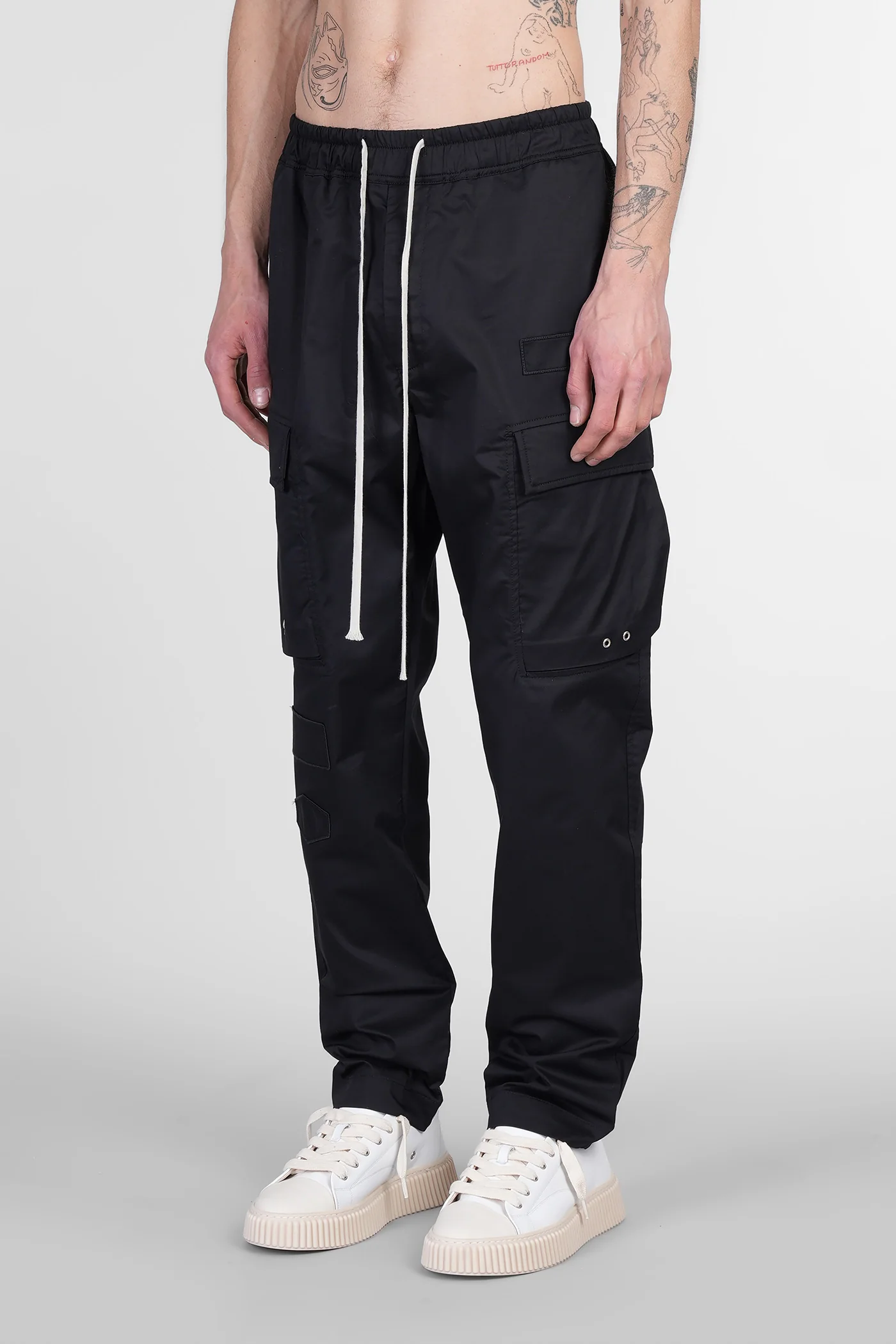 Courier Pants in black cotton - Image 4