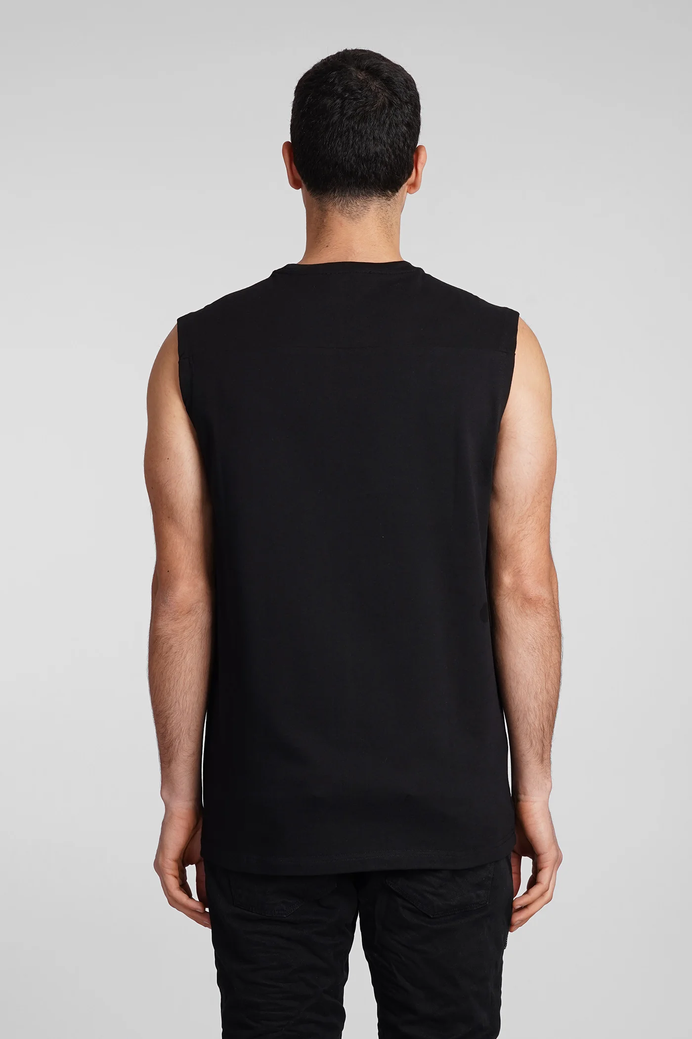 Indian tank Top in black cotton - Image 3