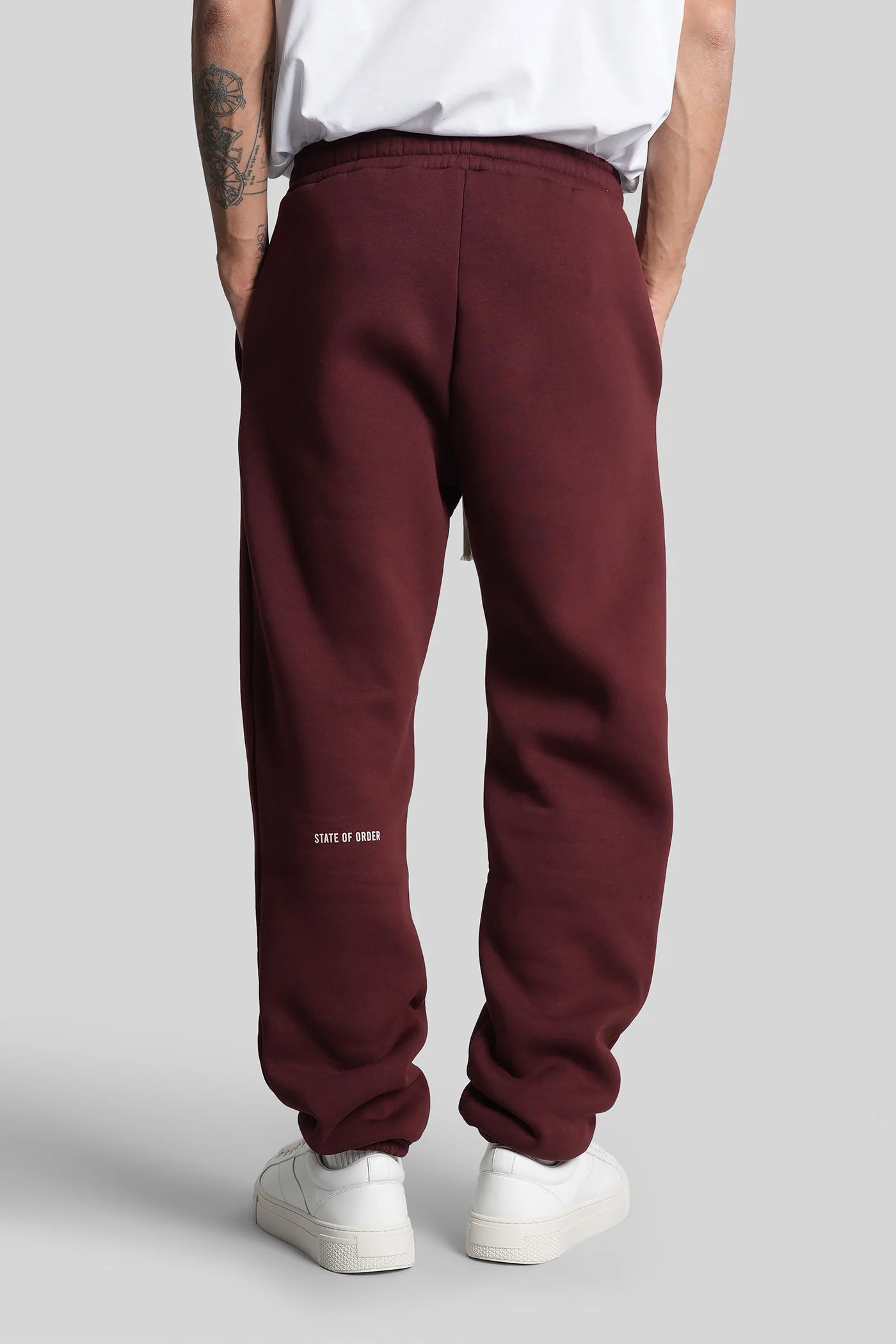 Pants in bordeaux cotton - Image 3