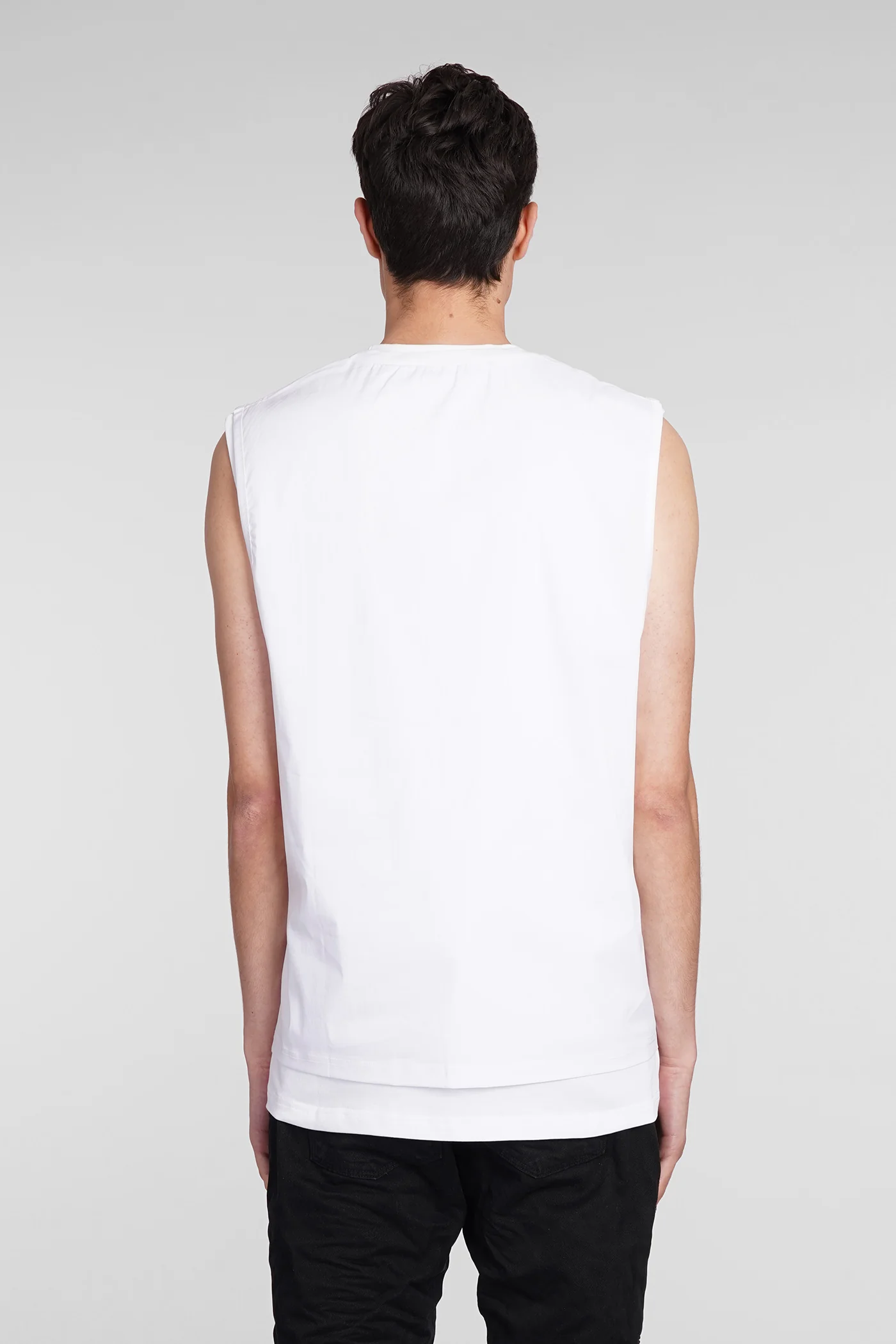 Sioux tank Top in white cotton - Image 3