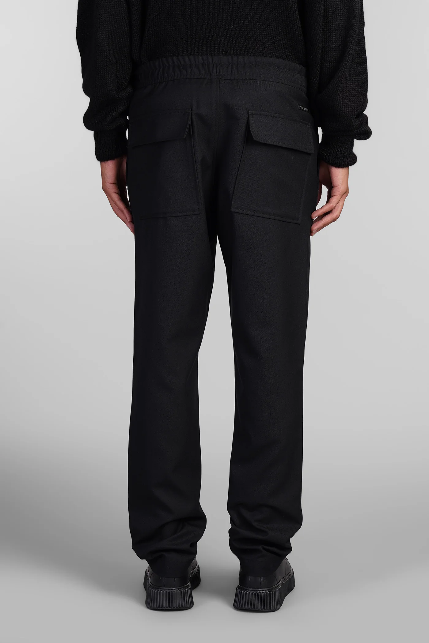 Springfield drill Pants in black cotton - Image 3