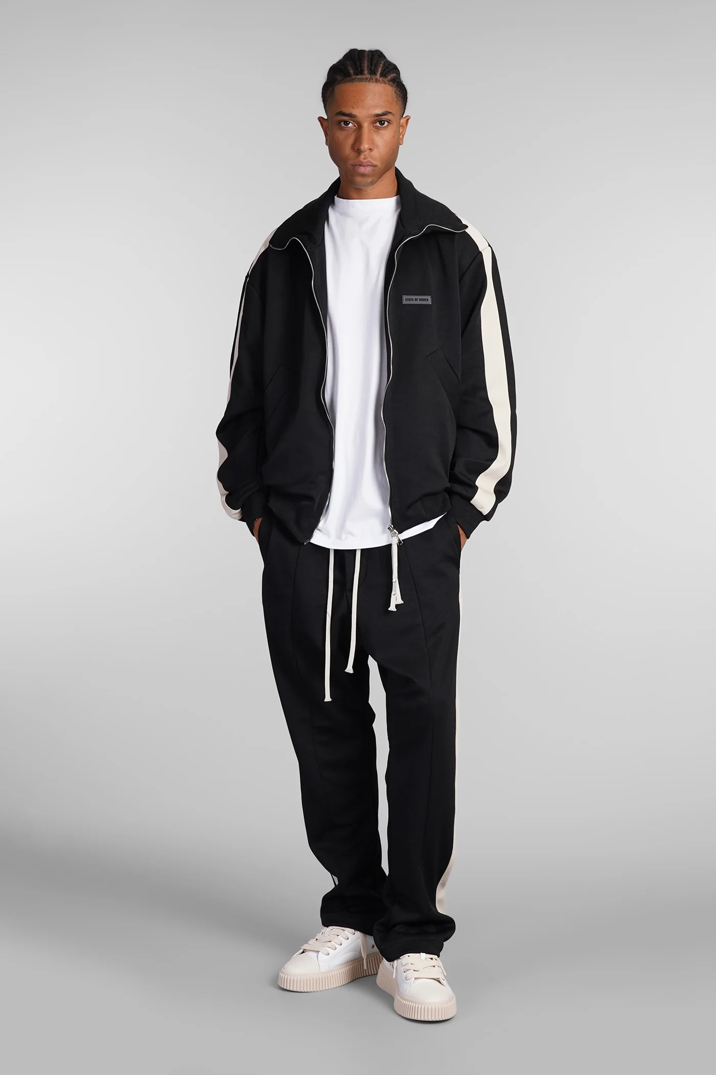 Teknit stripe Sweatshirt in black polyester - Image 2