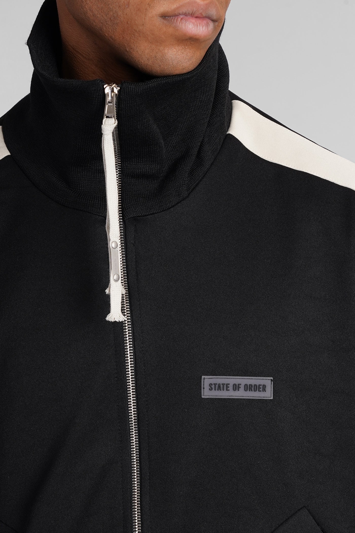 Teknit stripe Sweatshirt in black polyester - Image 5