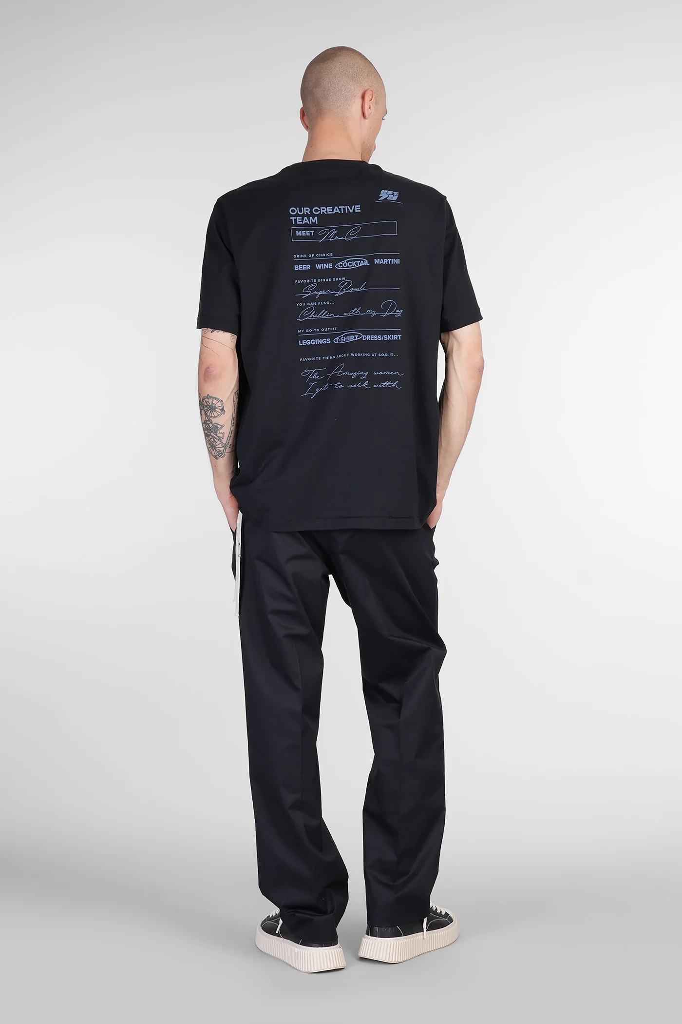 Tshirt 02 T-Shirt in black cotton - Image 2