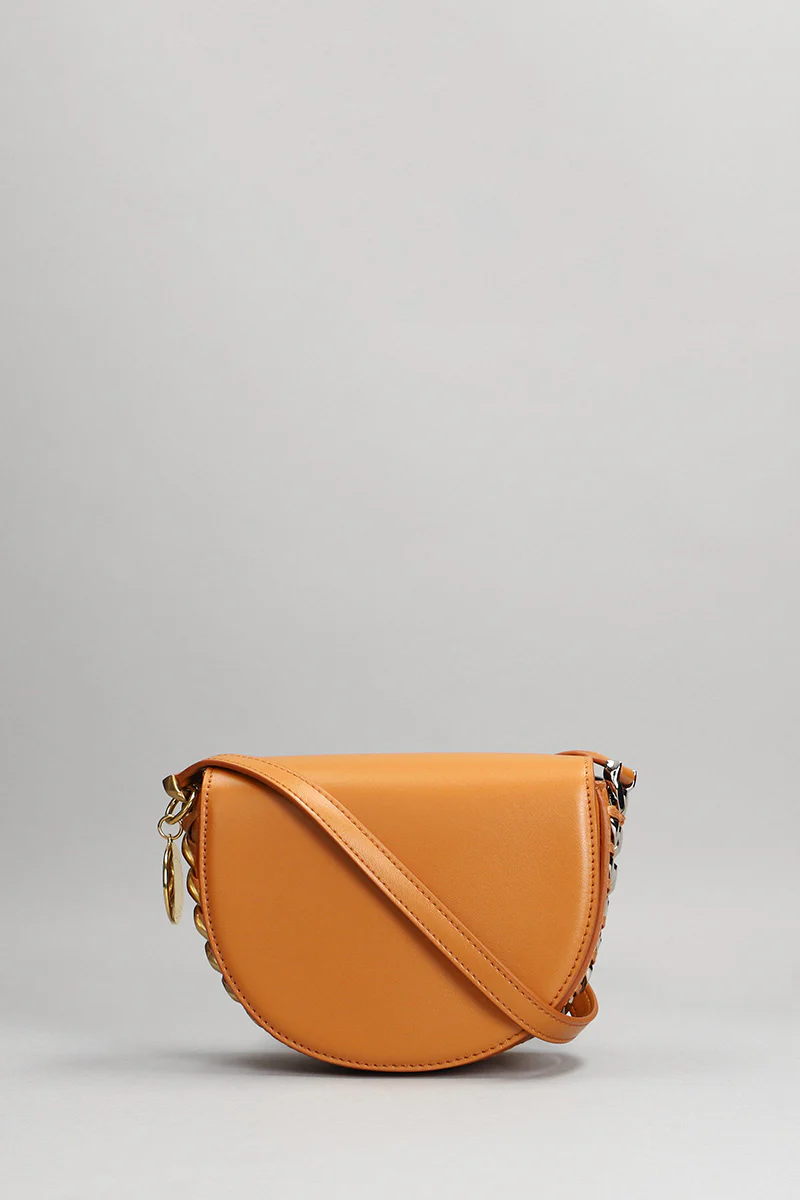 Alter mat Shoulder bag in orange faux leather