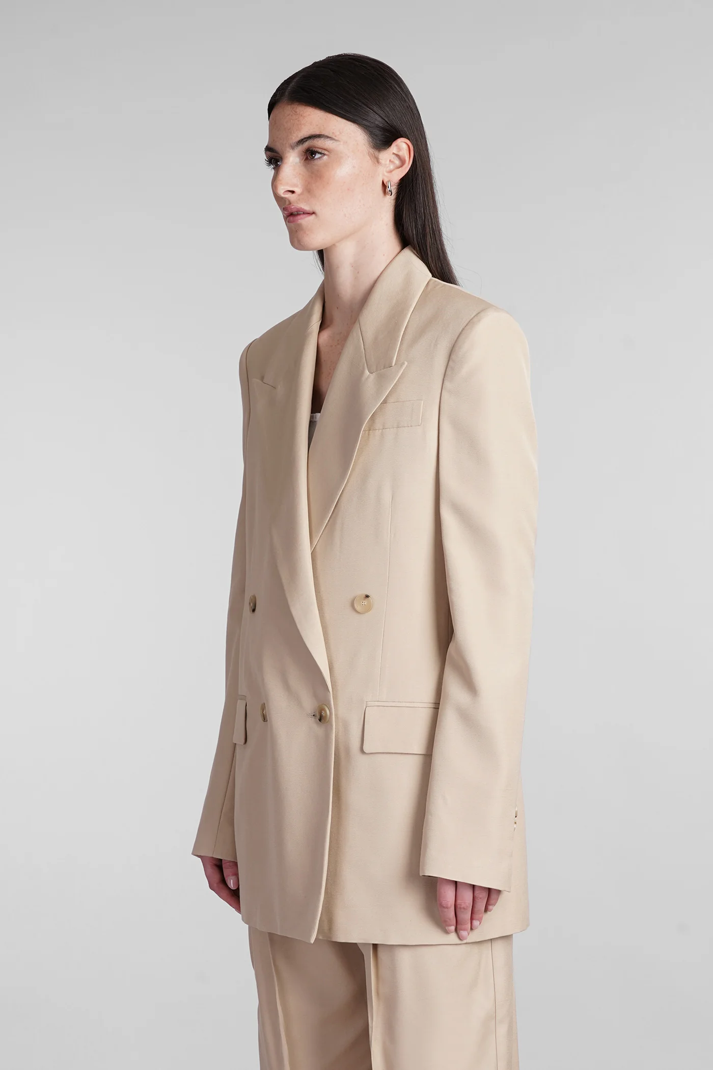 Blazer in beige viscose - Image 4