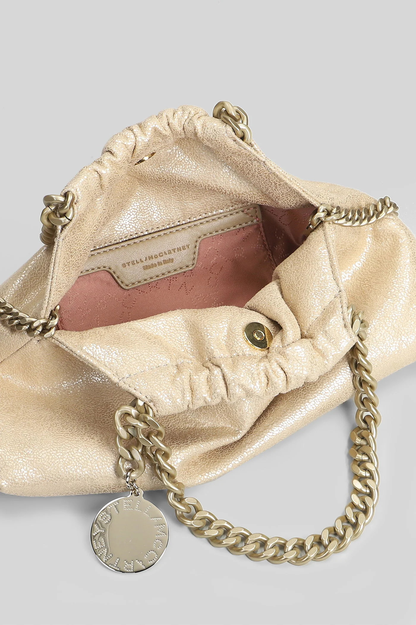 Falabella mini draw Shoulder bag in gold polyester - Image 4