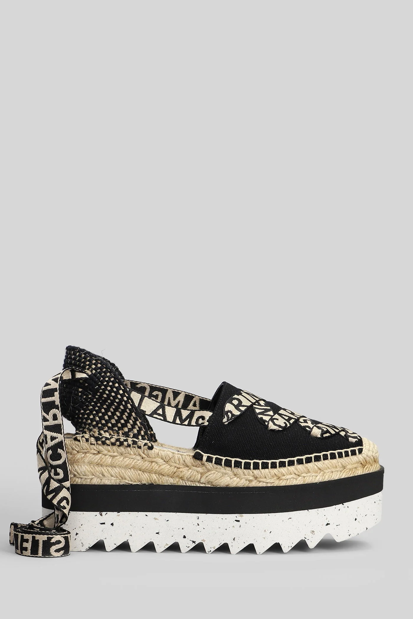 Gaia Espadrilles in black cotton