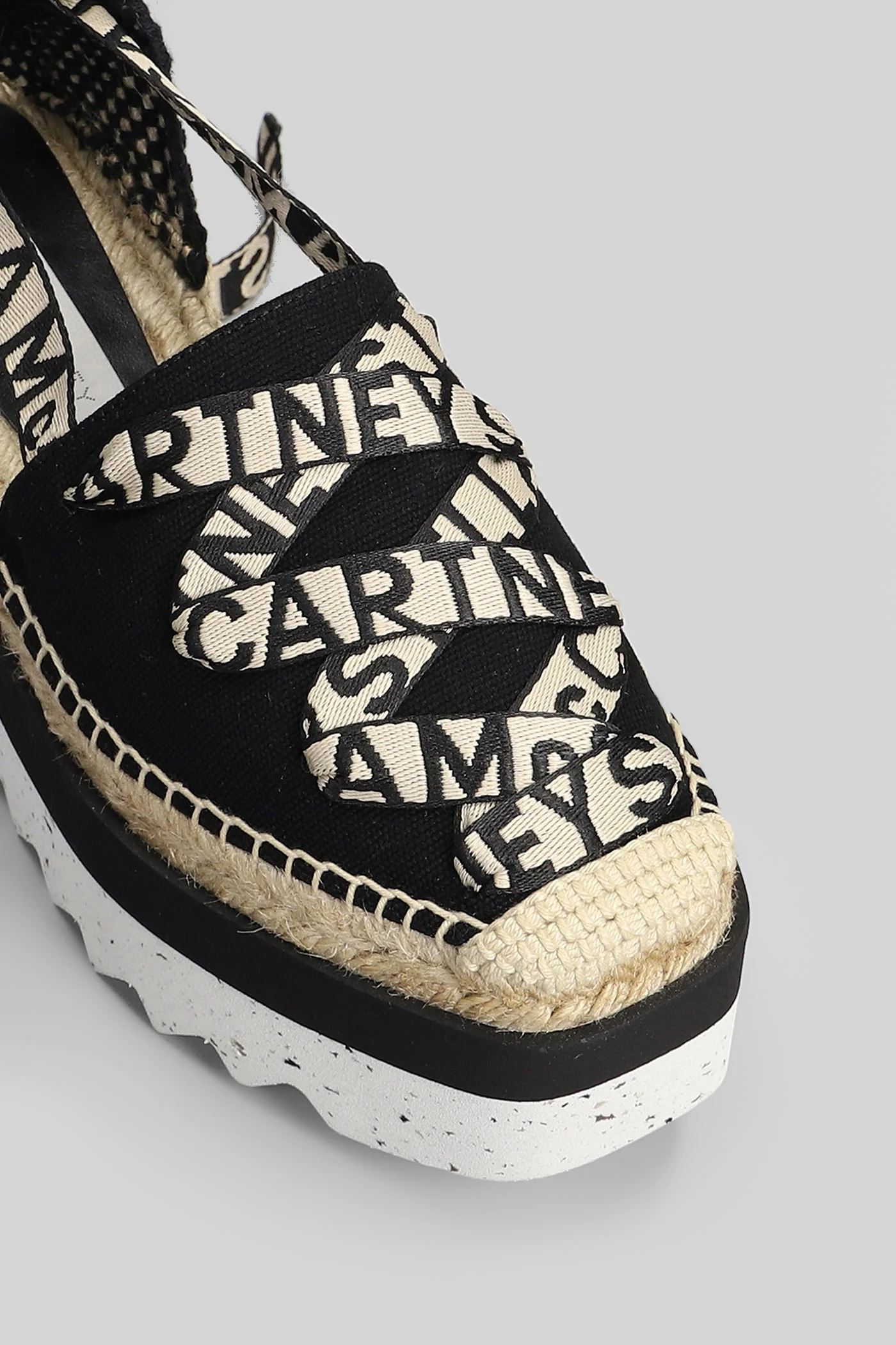 Gaia Espadrilles in black cotton - Image 5