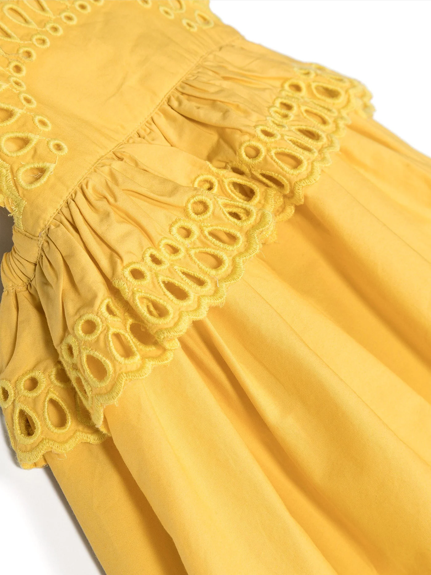 Dress woman  in yellow cotton - Image 3
