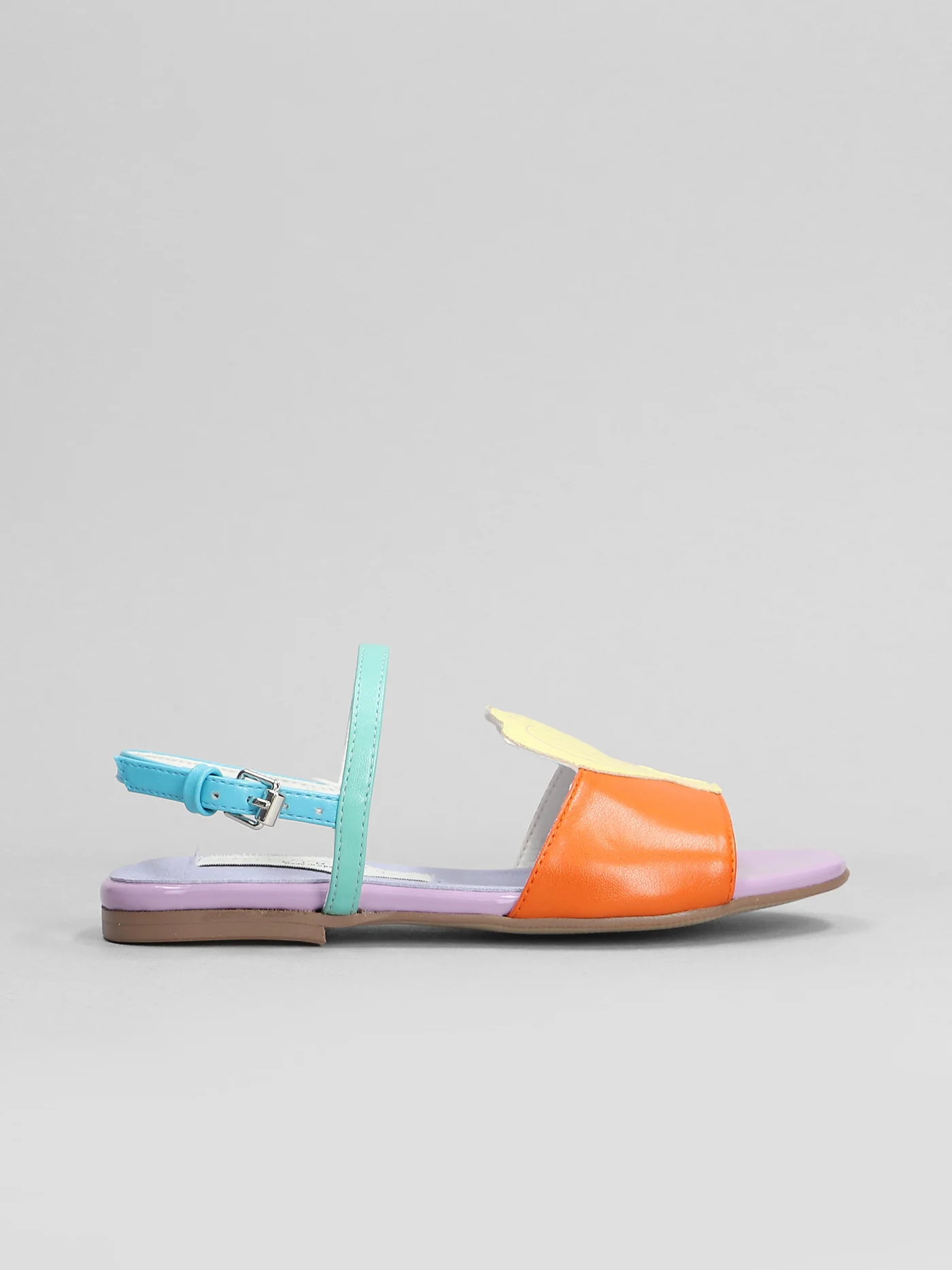 Sandals in multicolor polyester