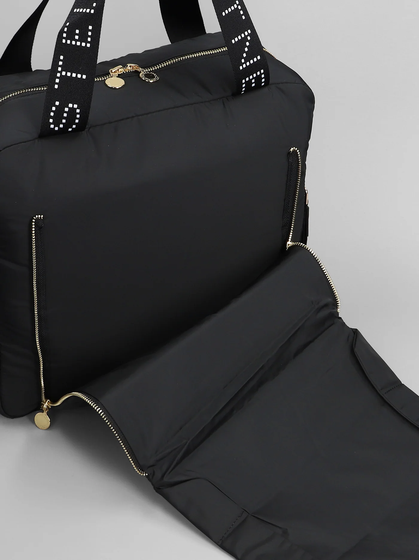Shoulder bag in black polyester - Image 4