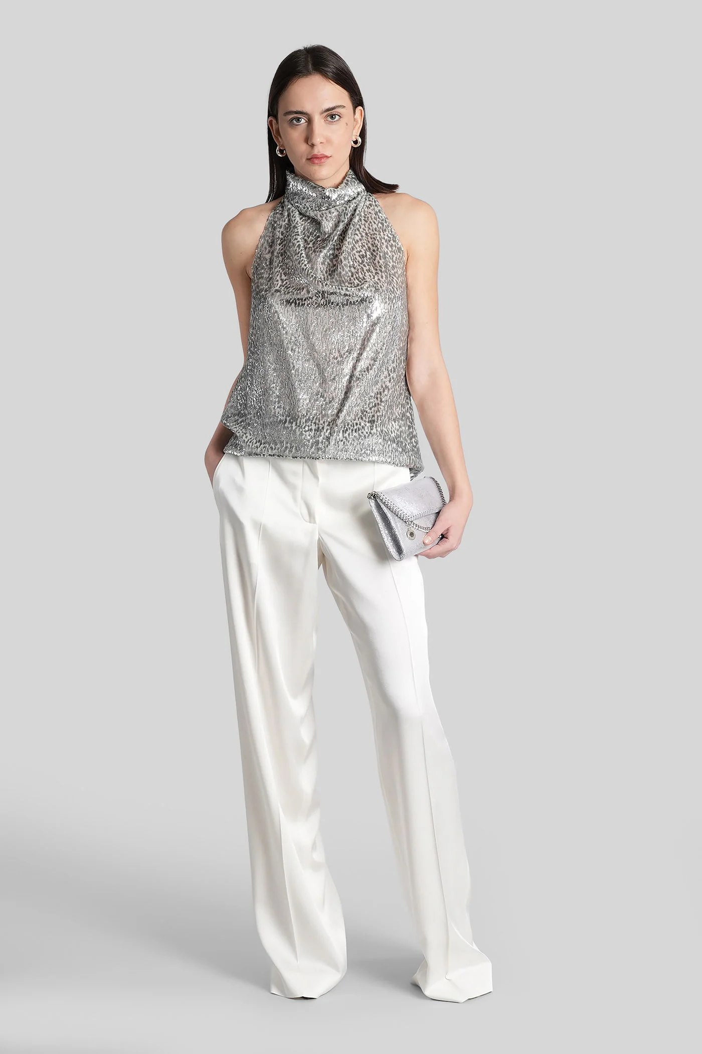 Pants in beige acetate - Image 2