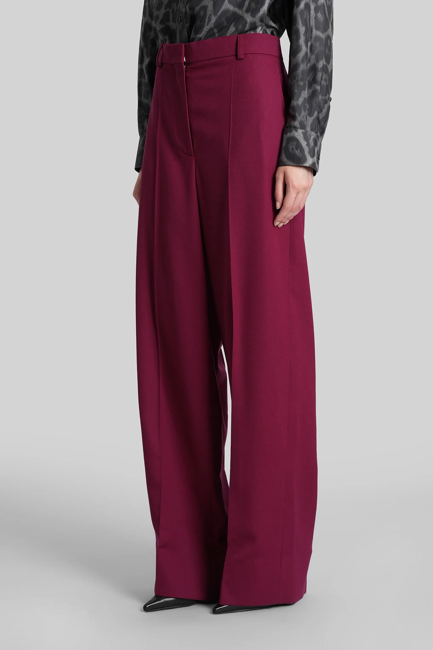 Pants in bordeaux wool - Image 4