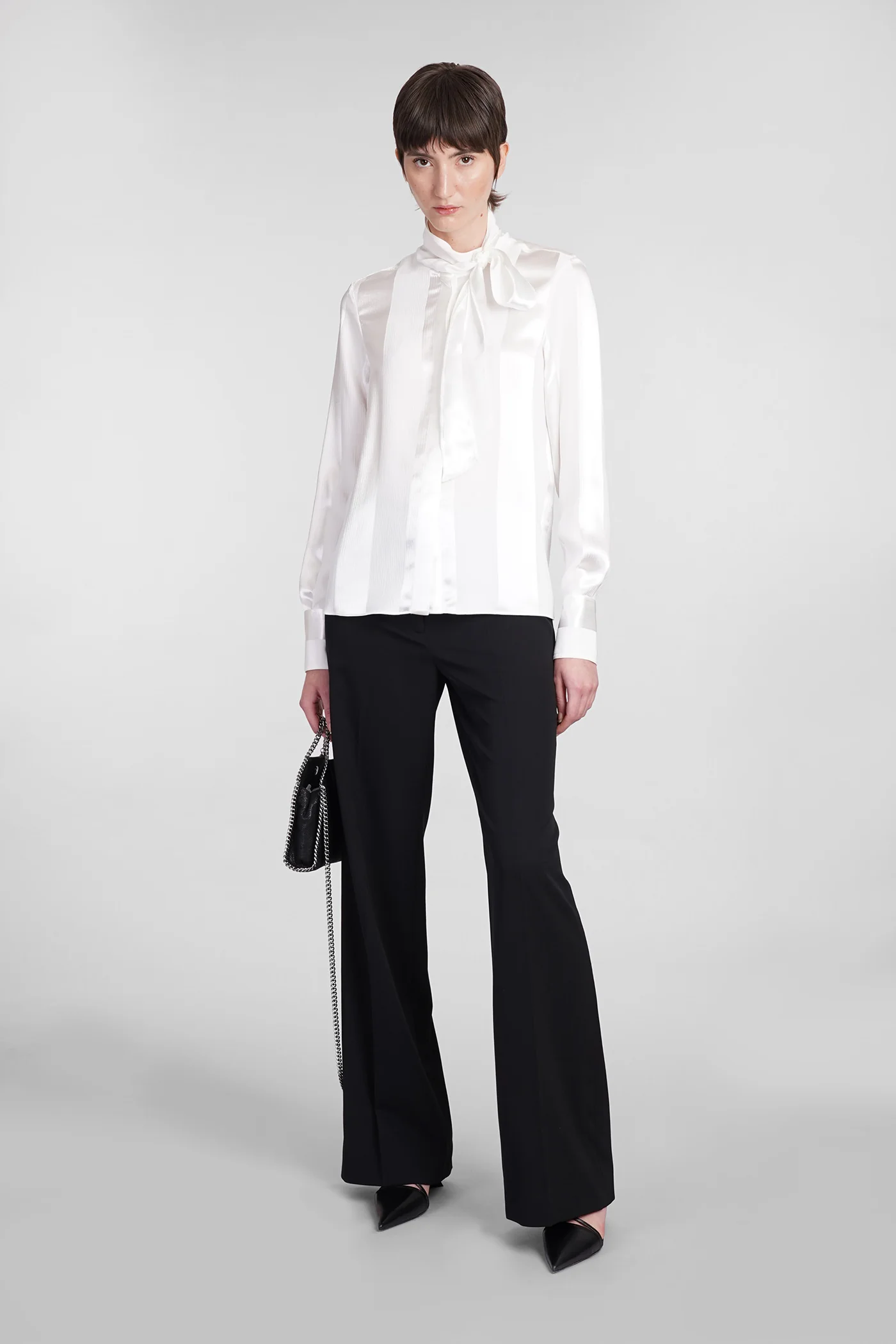 Shirt in white viscose - Image 2