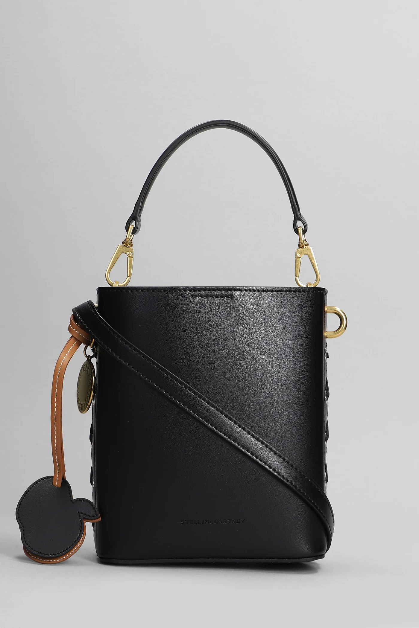 Shoulder bag in black polyamide