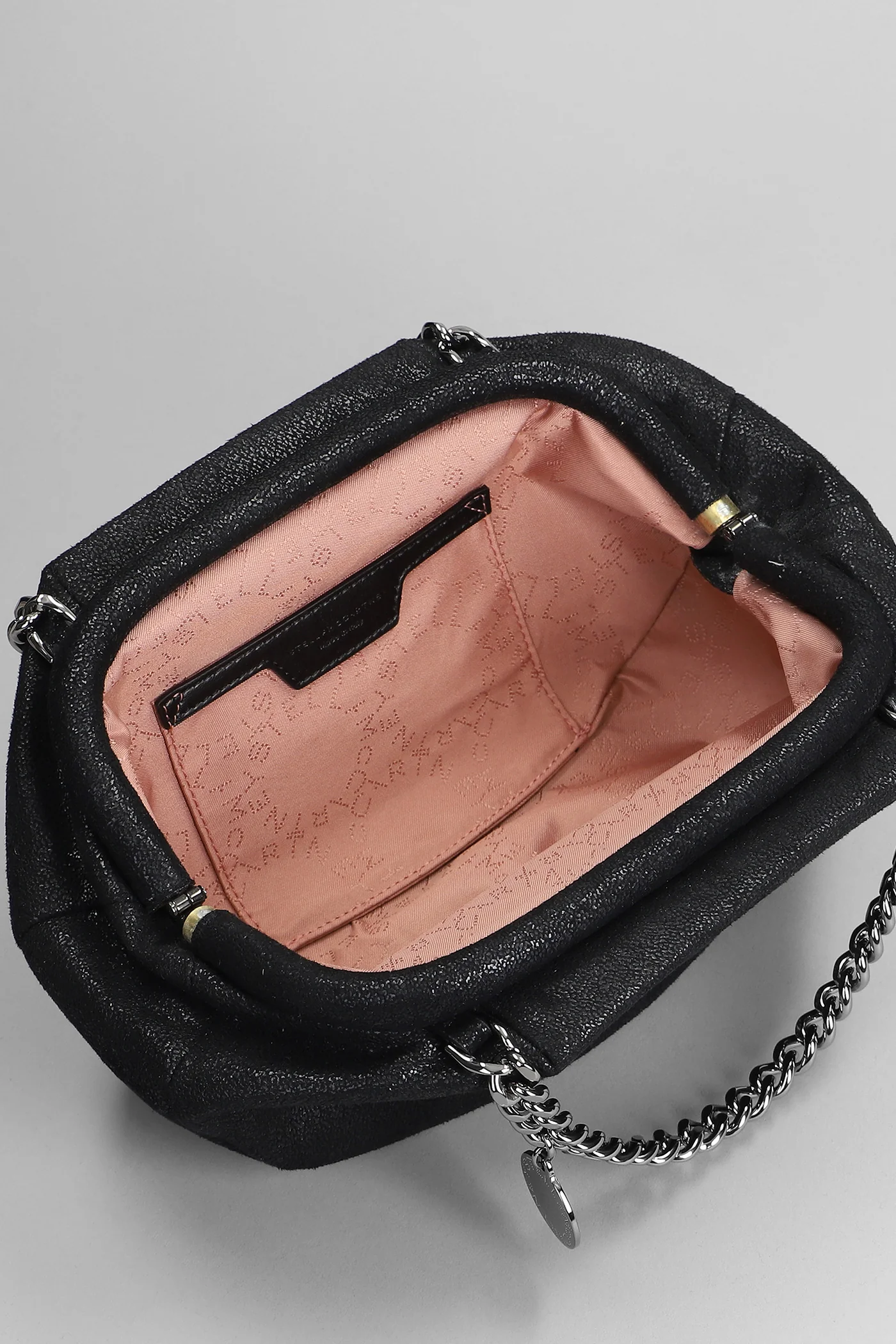Shoulder bag in black polyester - Image 4