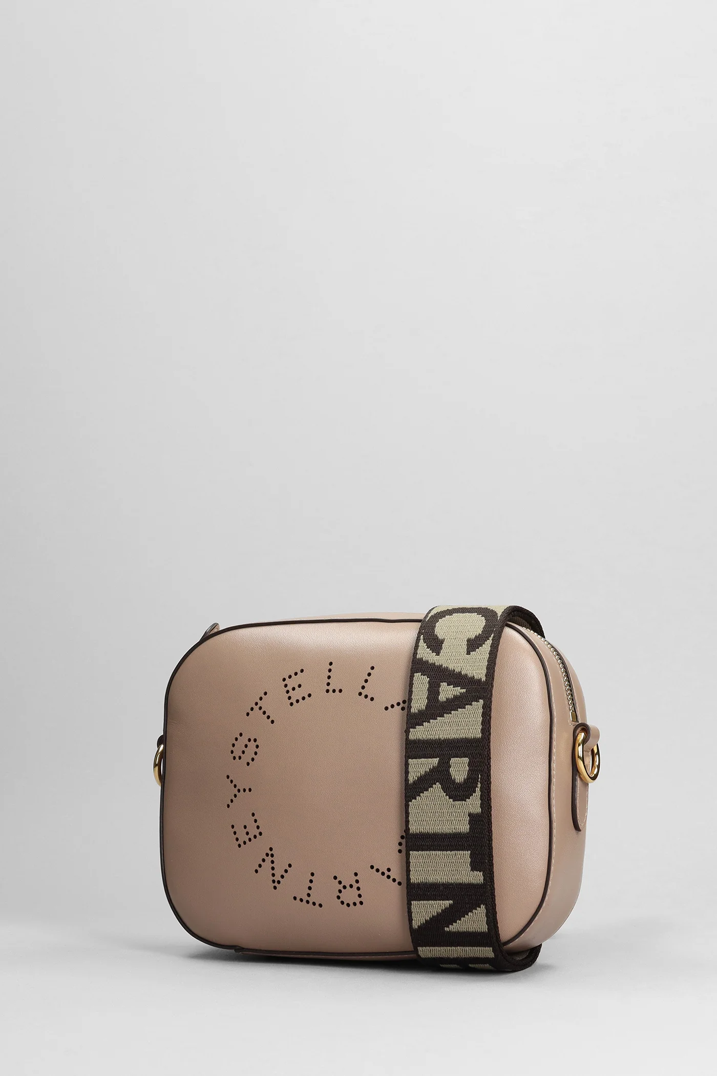 Shoulder bag in taupe polyamide - Image 2