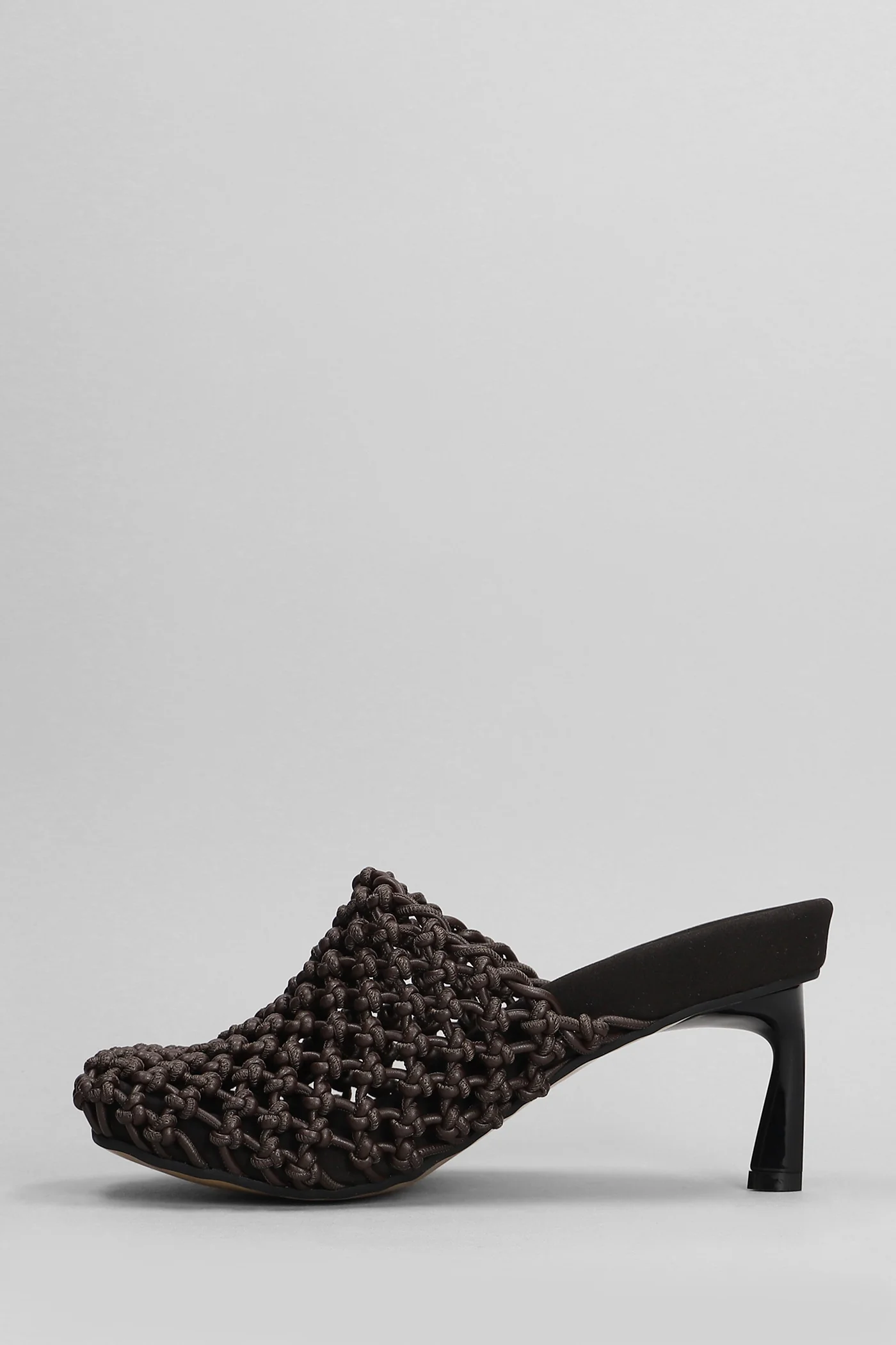 Slipper-Mule in brown polyester - Image 3