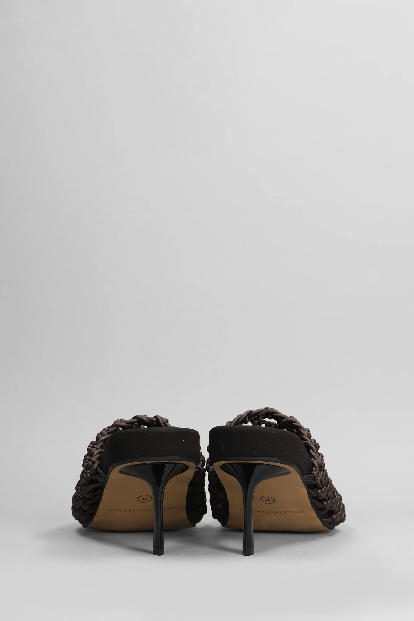 Slipper-Mule in brown polyester - Image 4