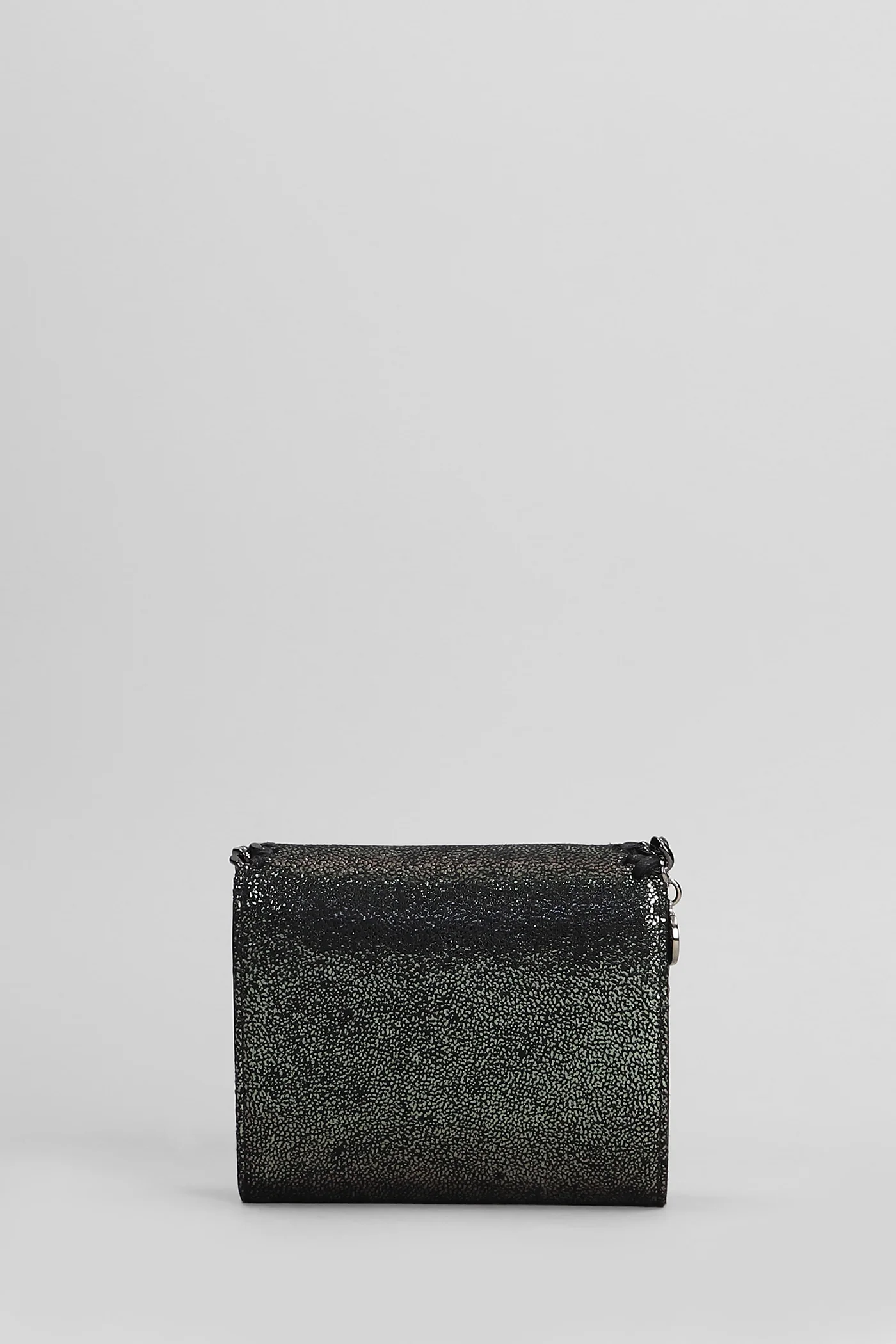 Small flap Wallet in silver polyester - Image 3