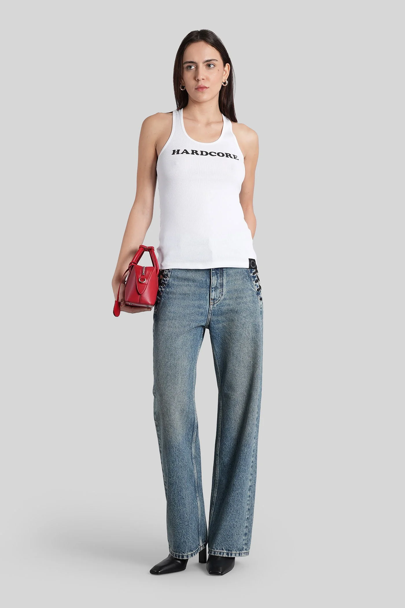 tank Top in white cotton - Image 2