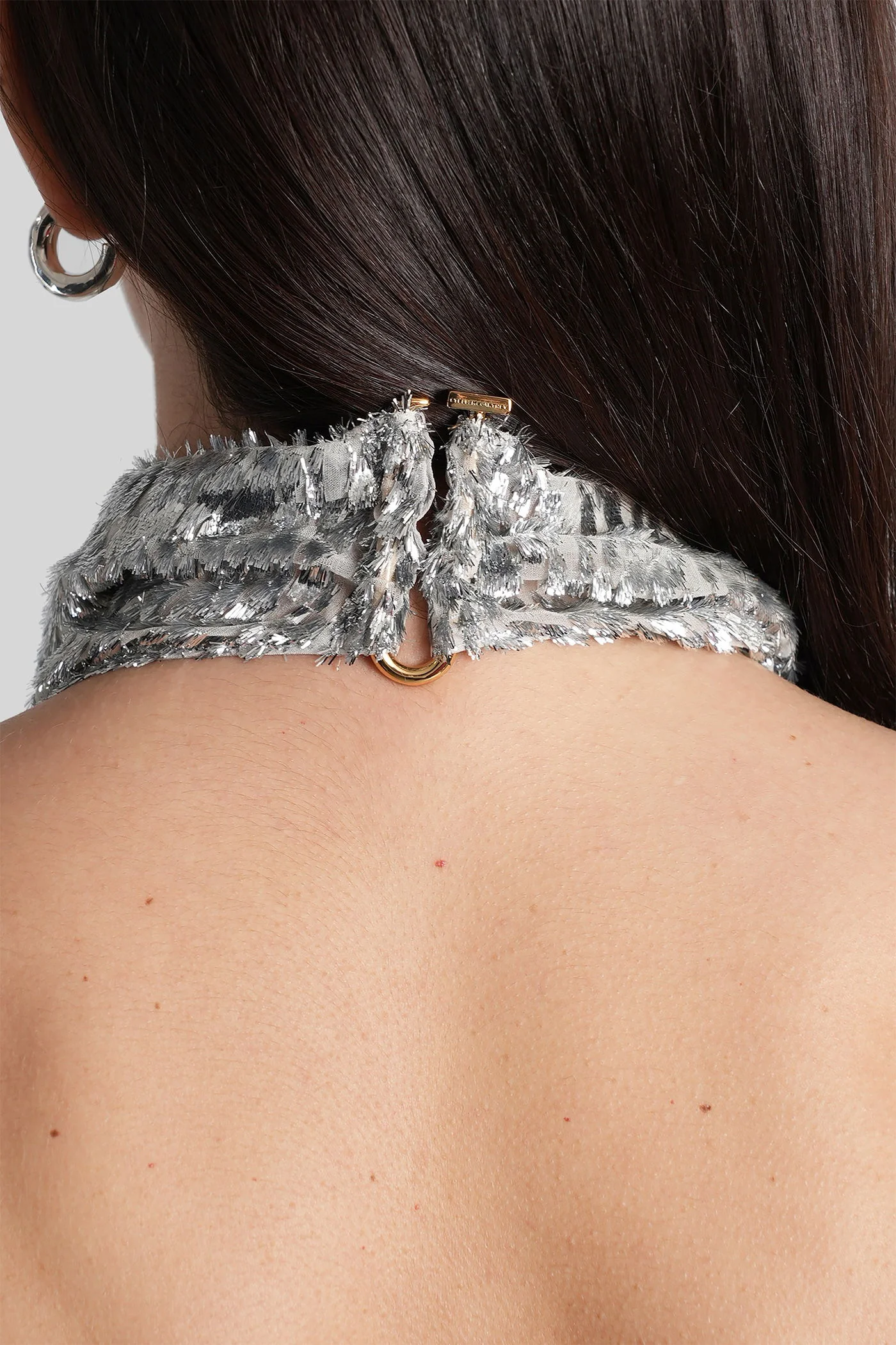 Topwear in silver polyester - Image 15