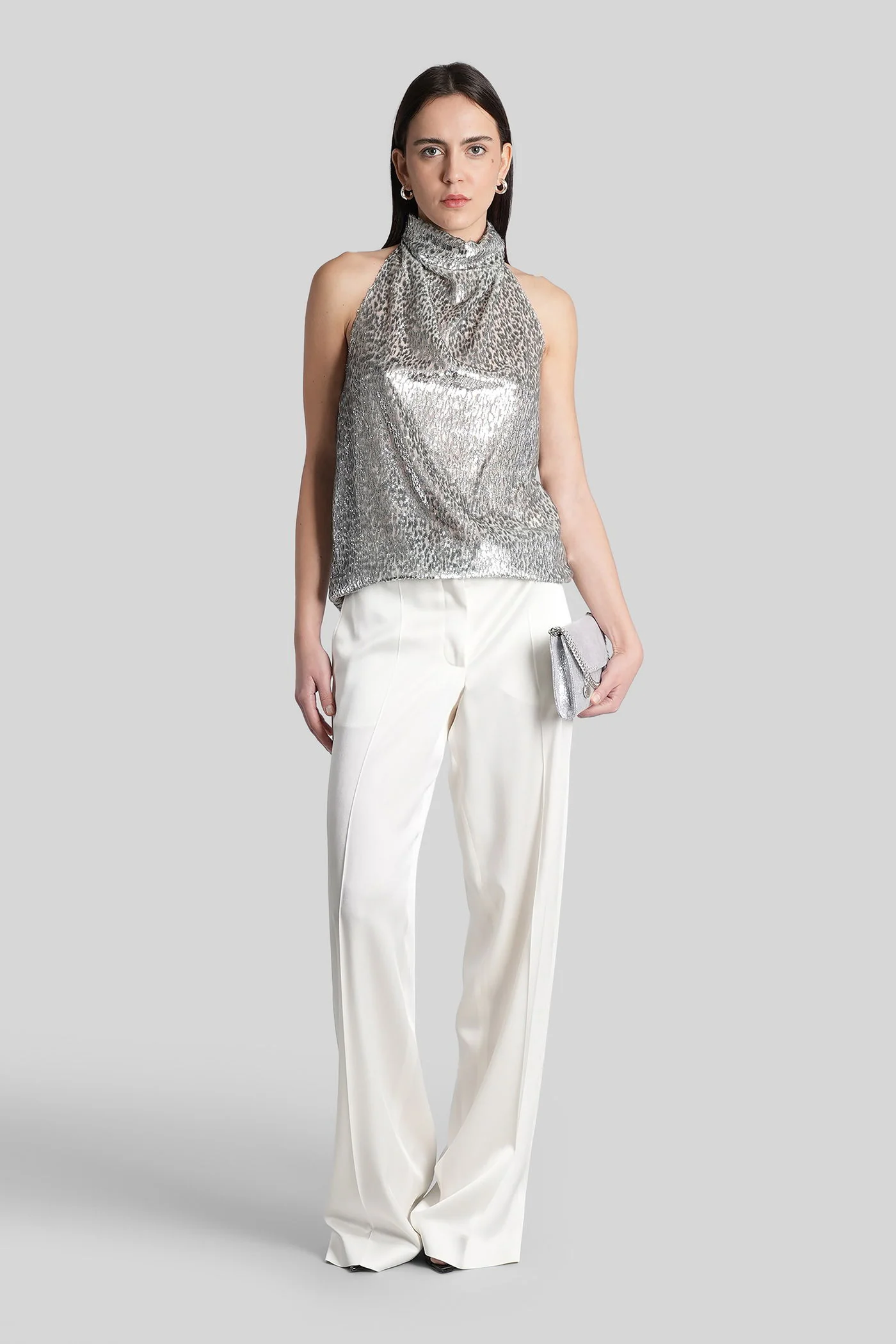 Topwear in silver polyester - Image 27