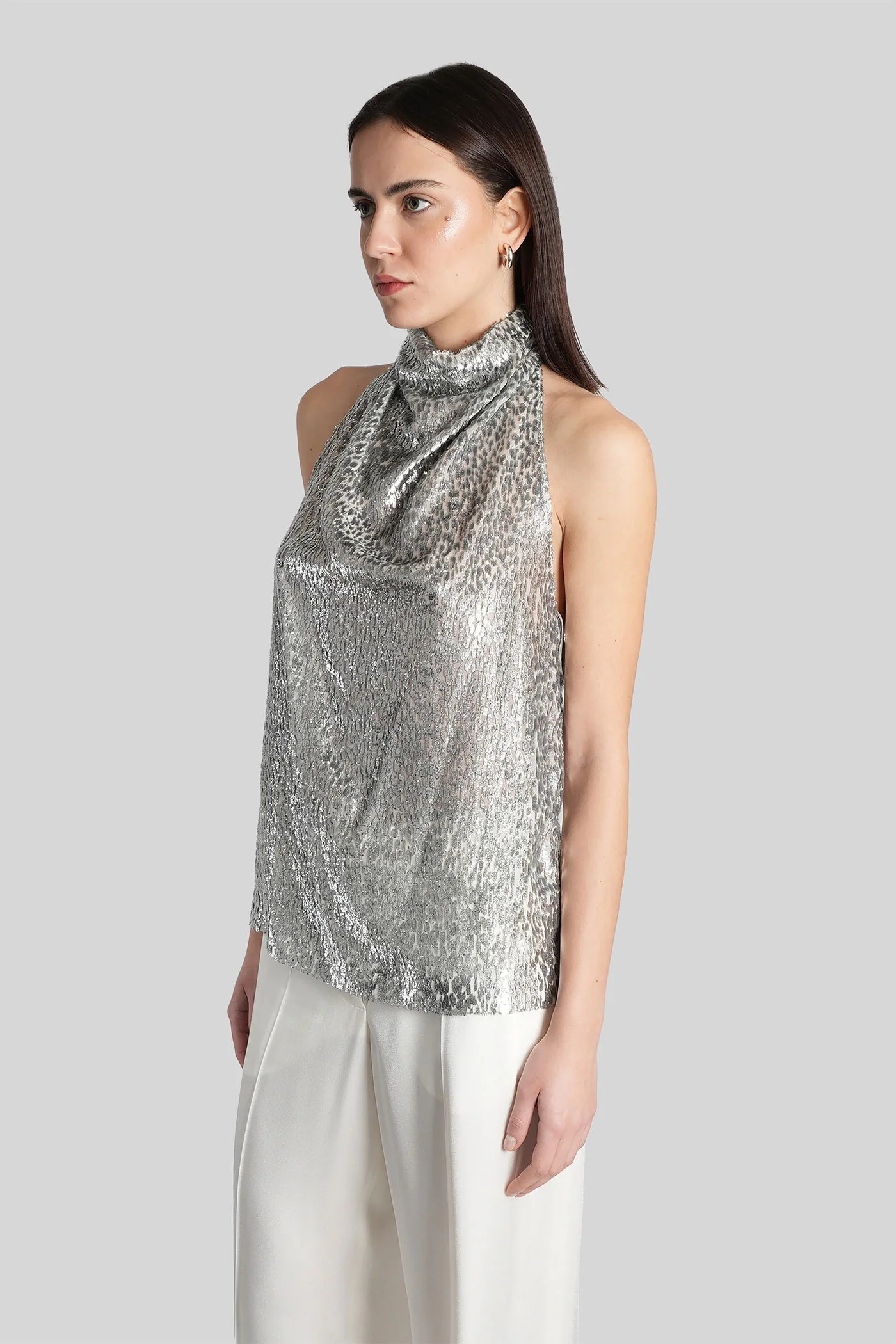 Topwear in silver polyester - Image 39