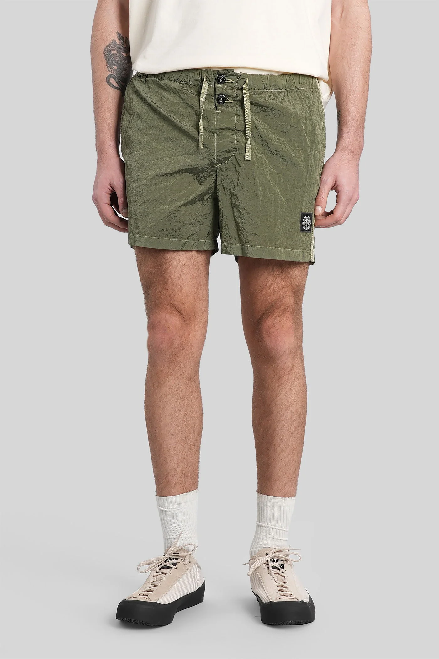 Beachwear in green polyamide