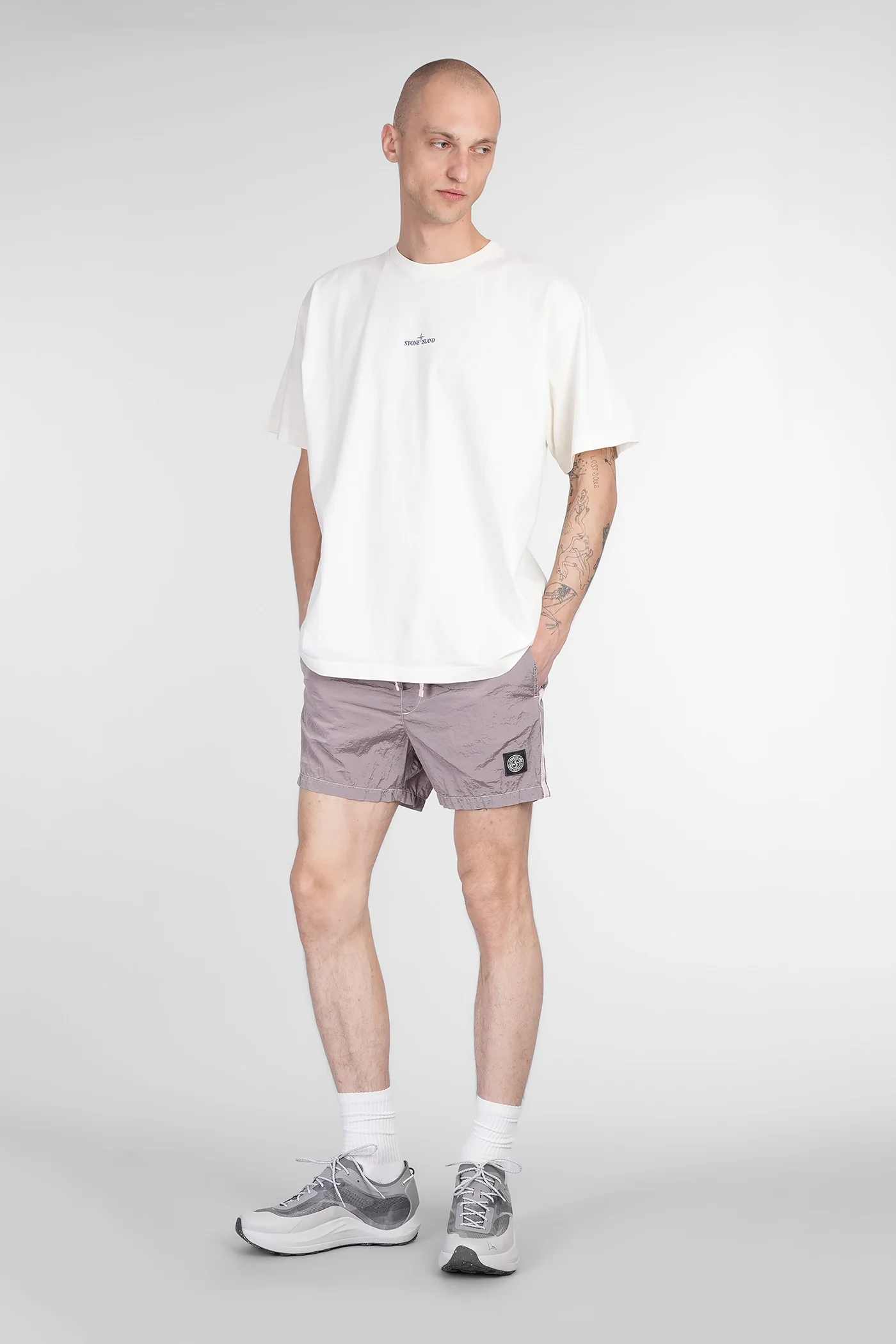 Beachwear in rose-pink polyamide - Image 2