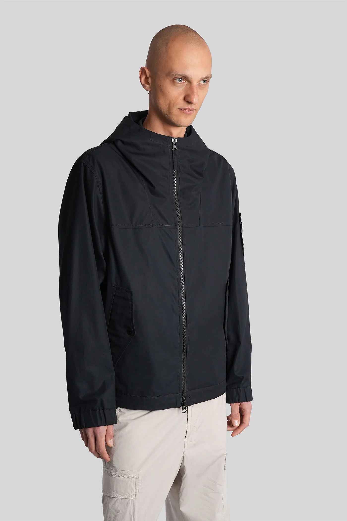 Casual jacket in black cotton - Image 4