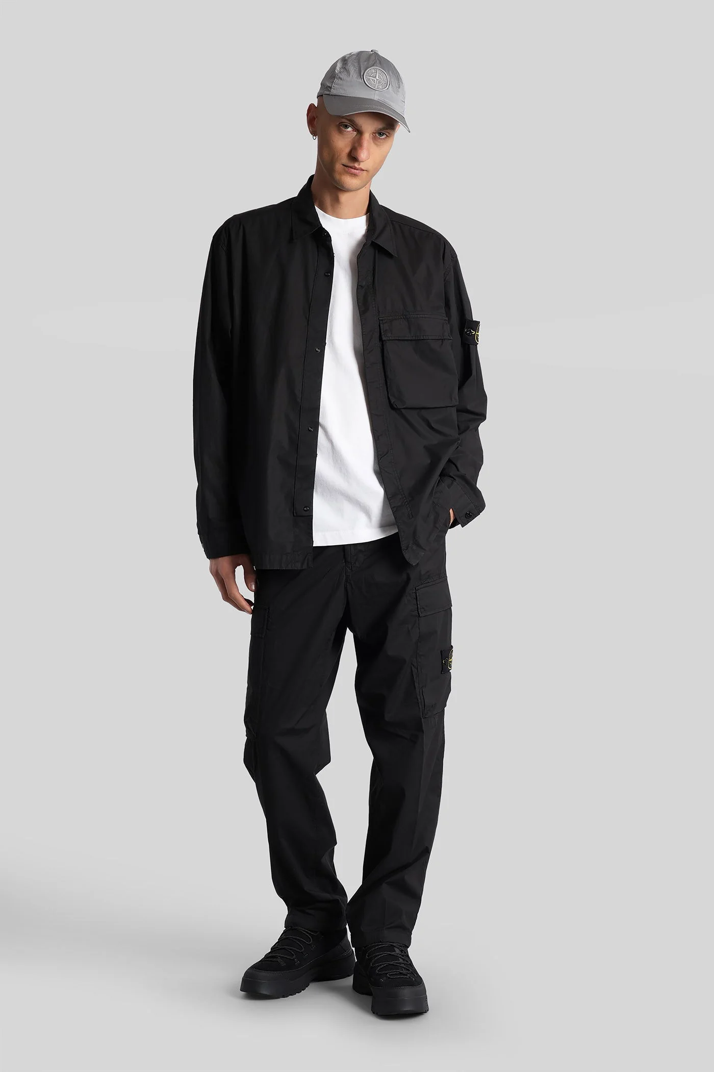 Casual jacket in black cotton - Image 2