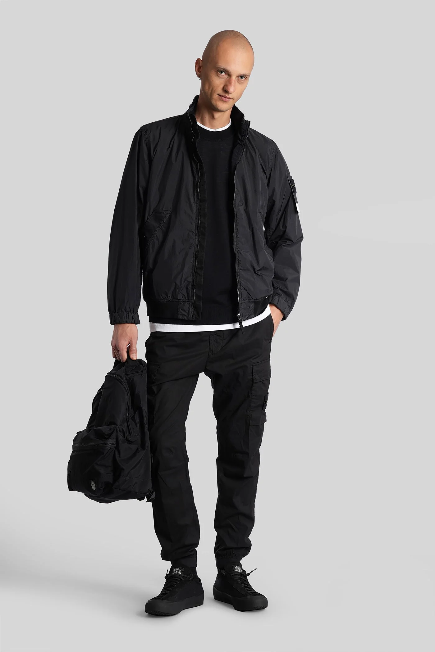 Casual jacket in black polyamide - Image 2