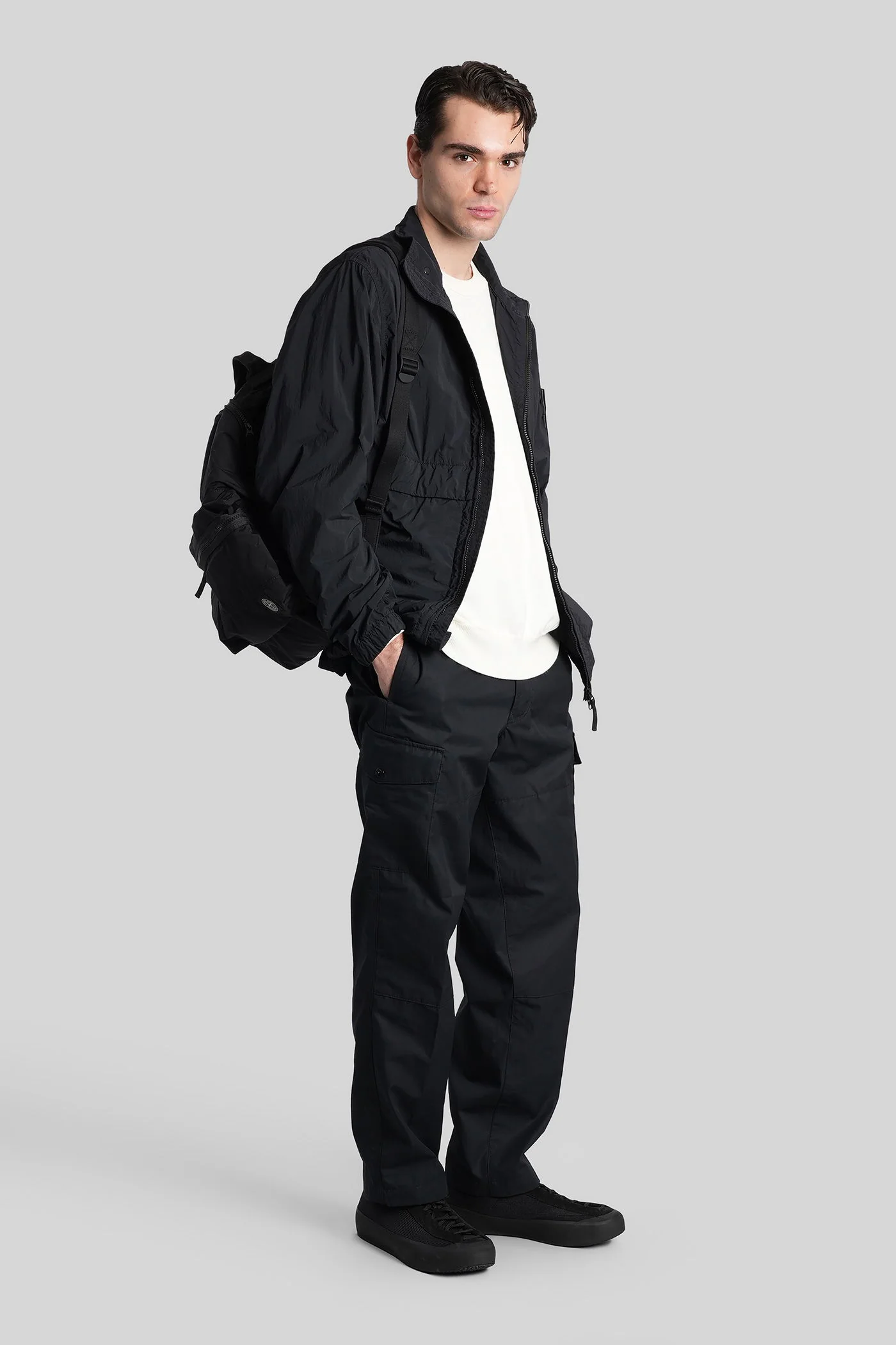 Casual jacket in black polyamide - Image 2