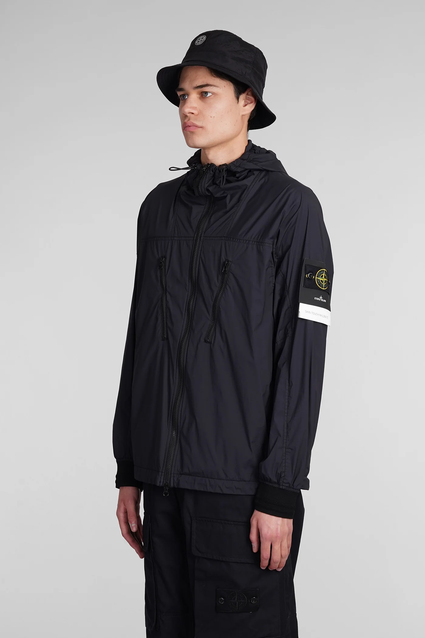 Casual jacket in black polyamide - Image 4