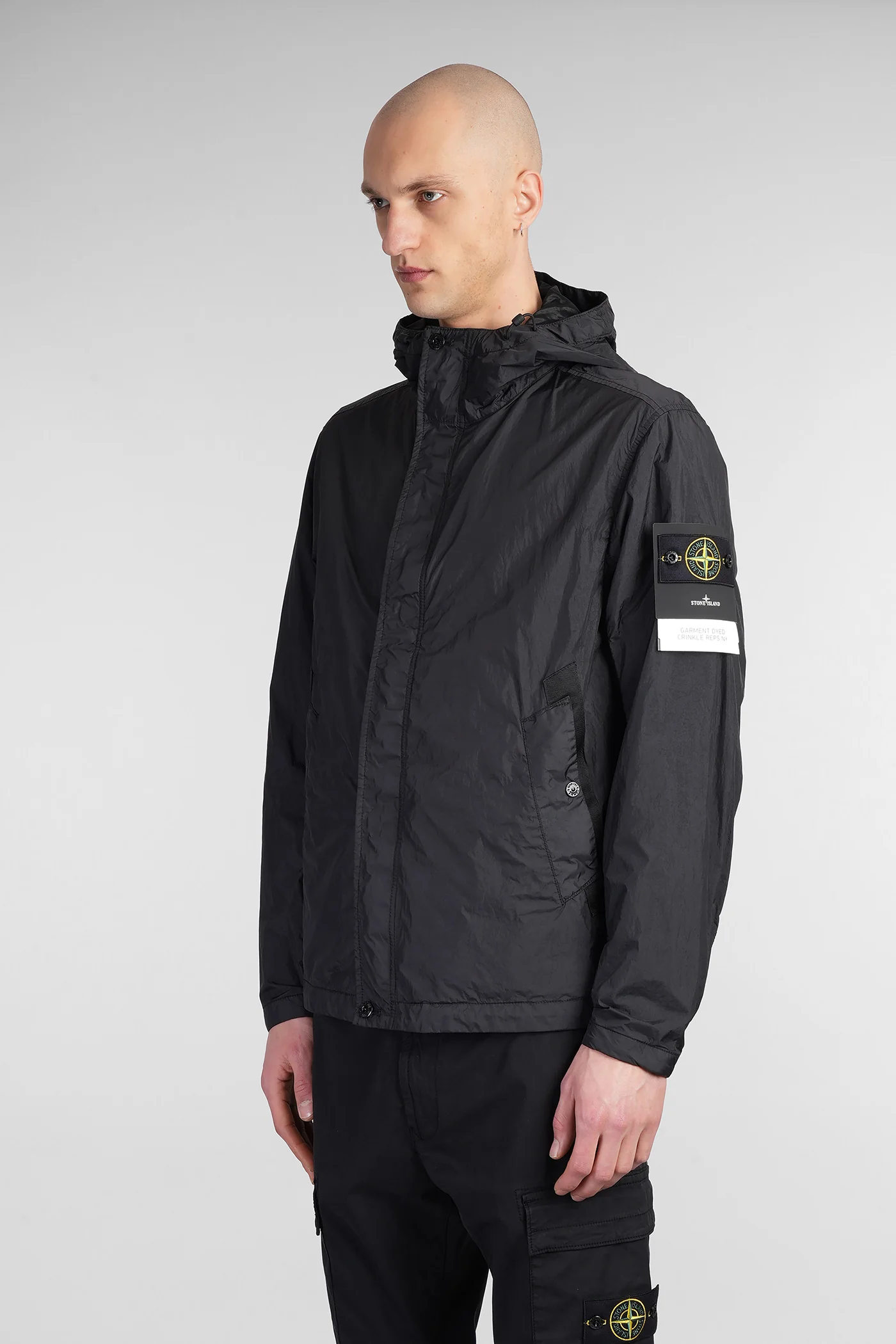 Casual jacket in black polyester - Image 4